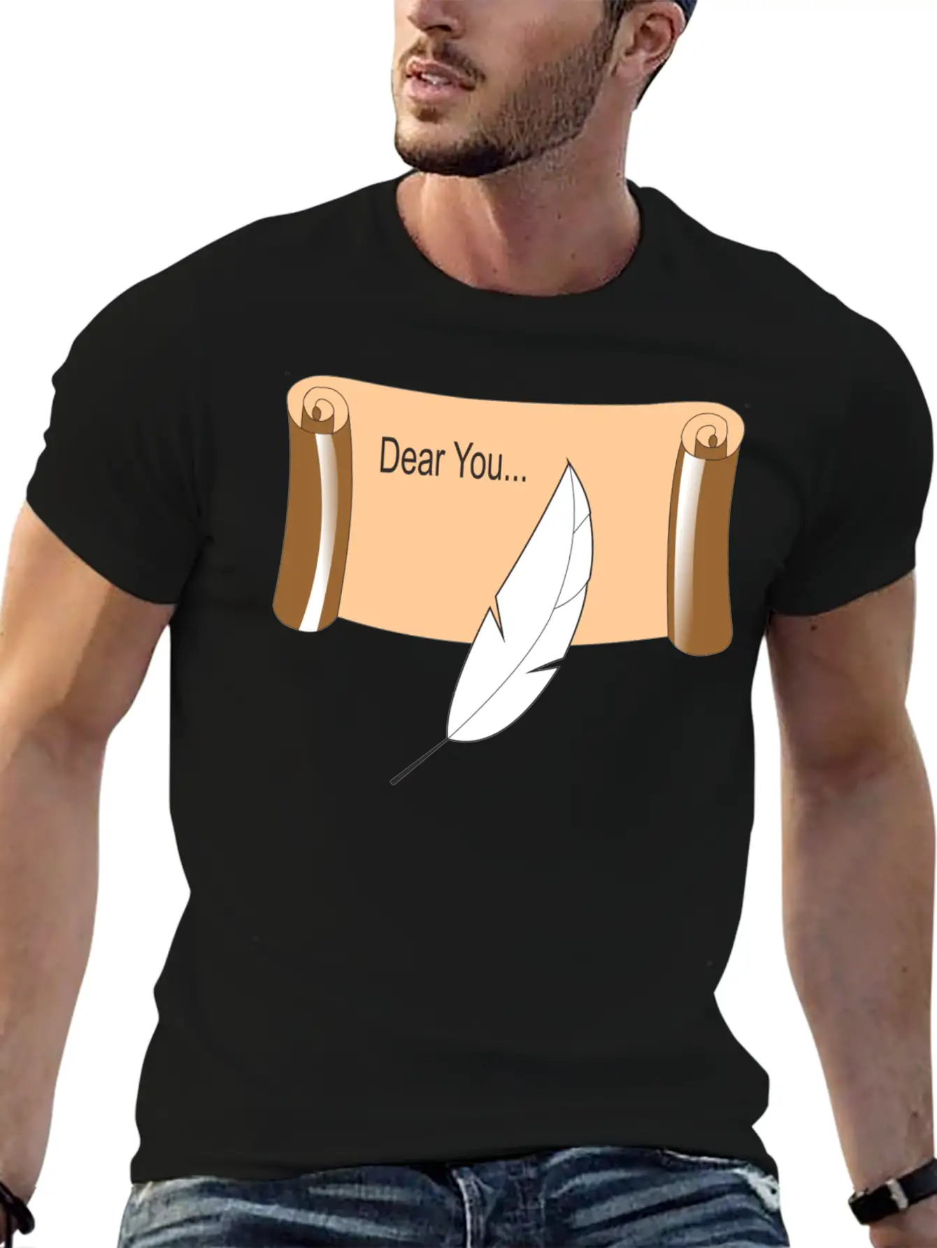 Scroll Lightweight Cotton T-Shirt – Daily Comfort Graphic Shirt