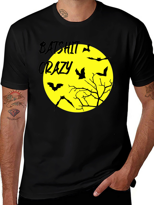 Batshit Crazy Halloween Graphic T-Shirt