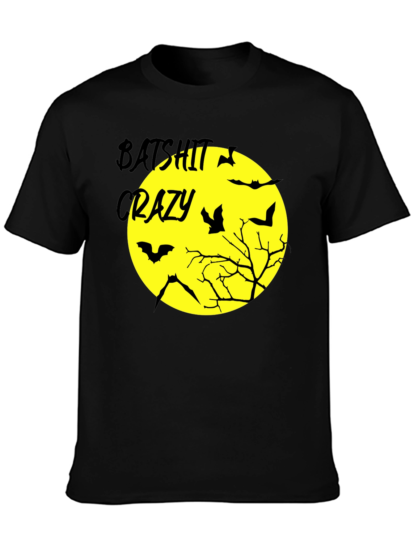 Batshit Crazy Halloween Graphic T-Shirt