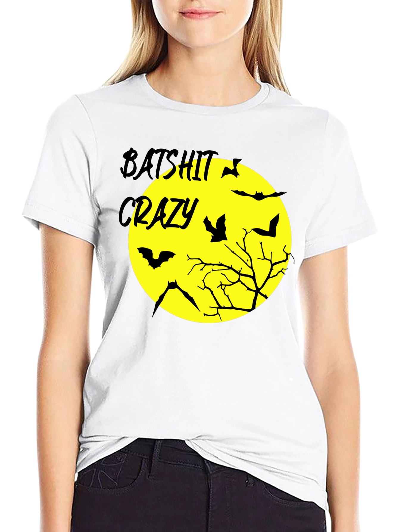 Batshit Crazy Halloween Graphic T-Shirt