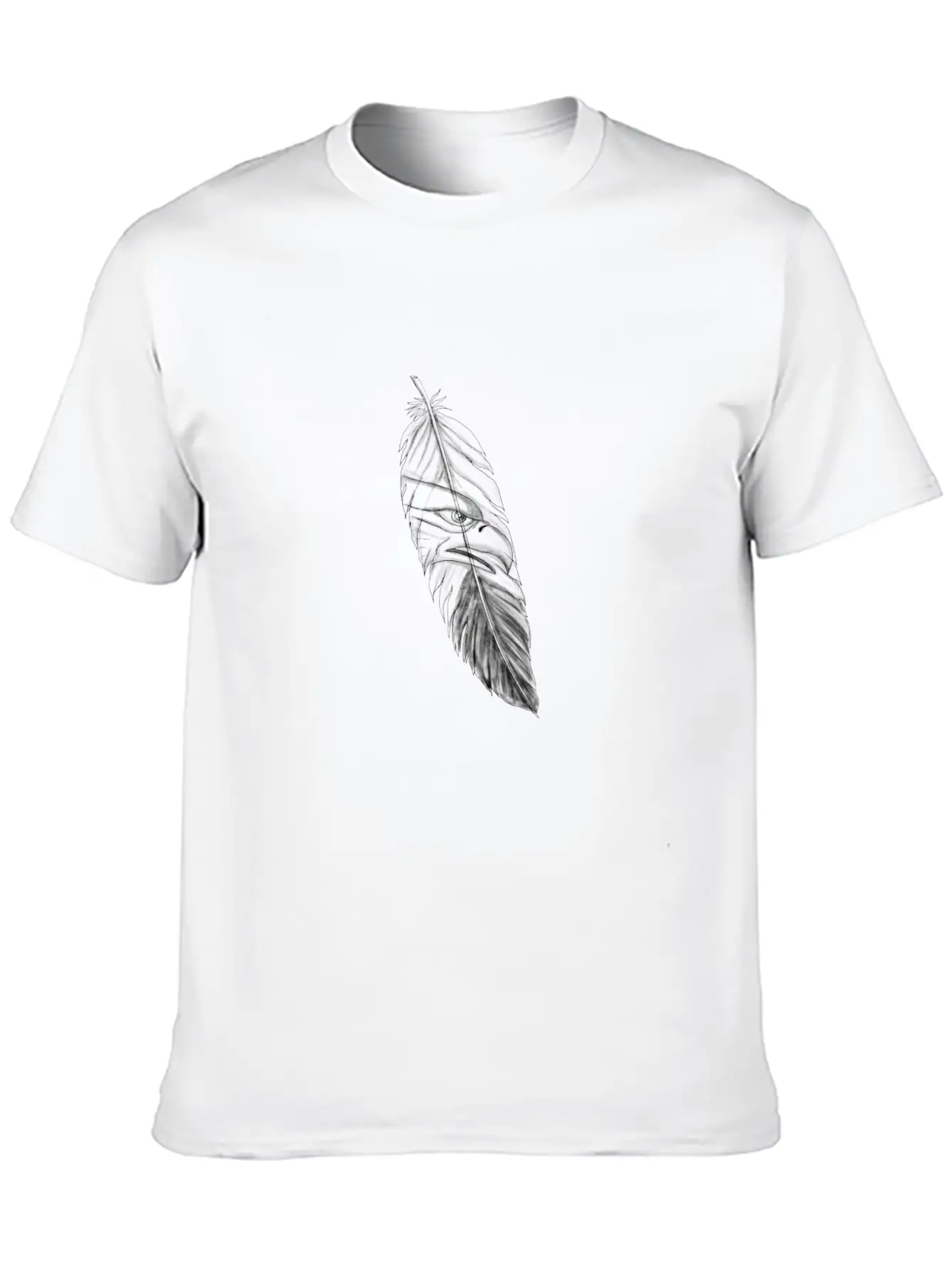 Sea Eagle Feather Tattoo Lightweight Cotton T-Shirt – Daily Comfort Graphic Shirt