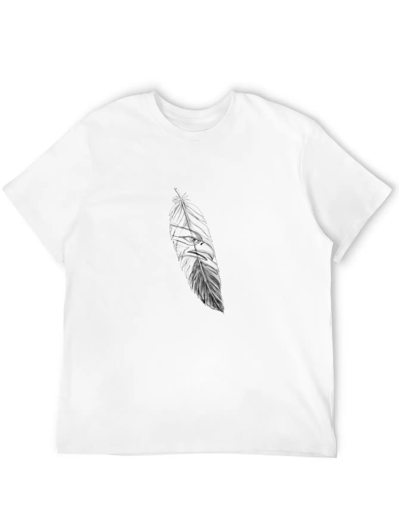 Sea Eagle Feather Tattoo Lightweight Cotton T-Shirt – Daily Comfort Graphic Shirt