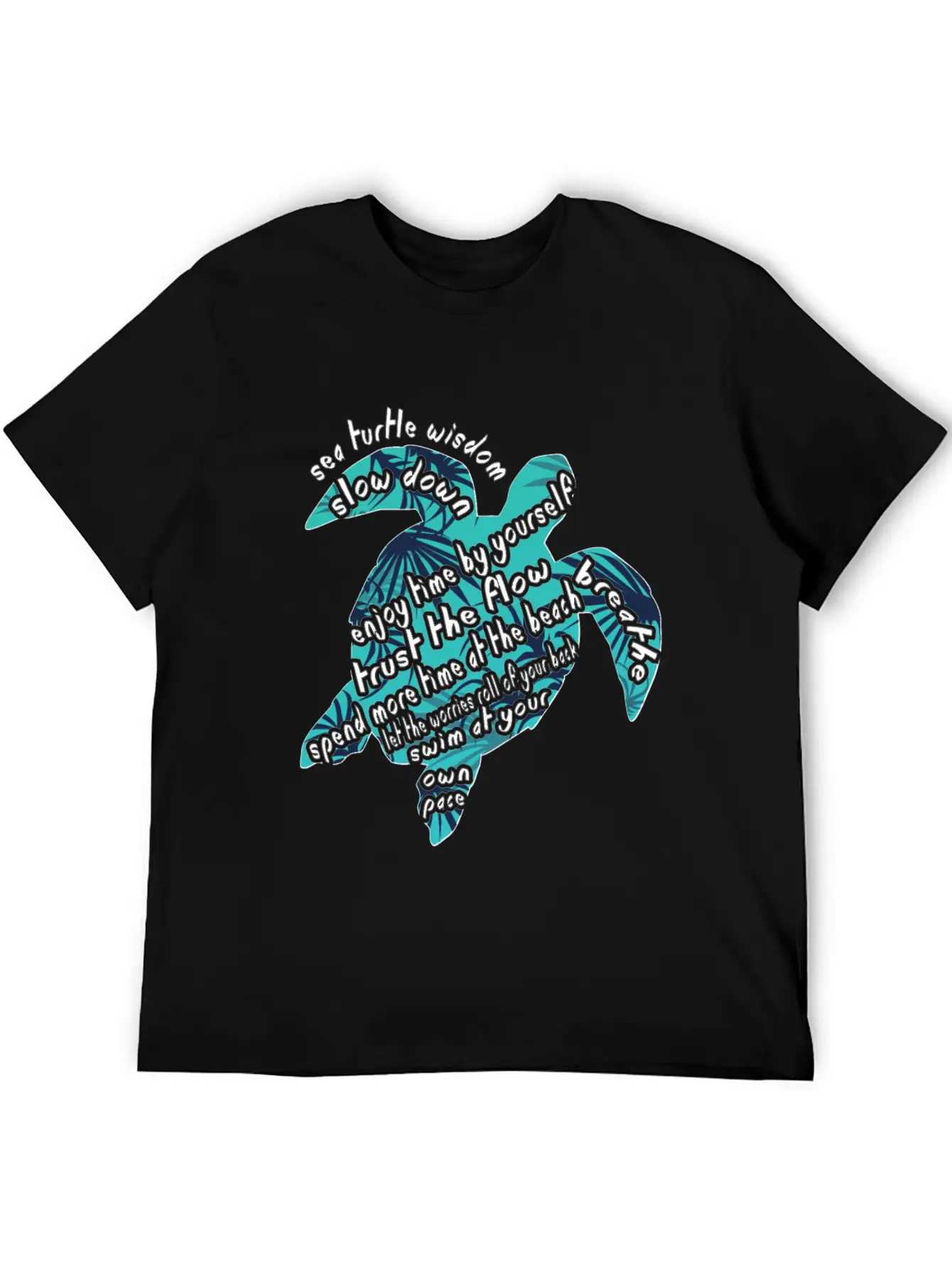 Sea Turtle Wisdom Slow Down Hawaii Gift Shirt Lightweight Cotton T-Shirt – Daily Comfort Graphic Shirt