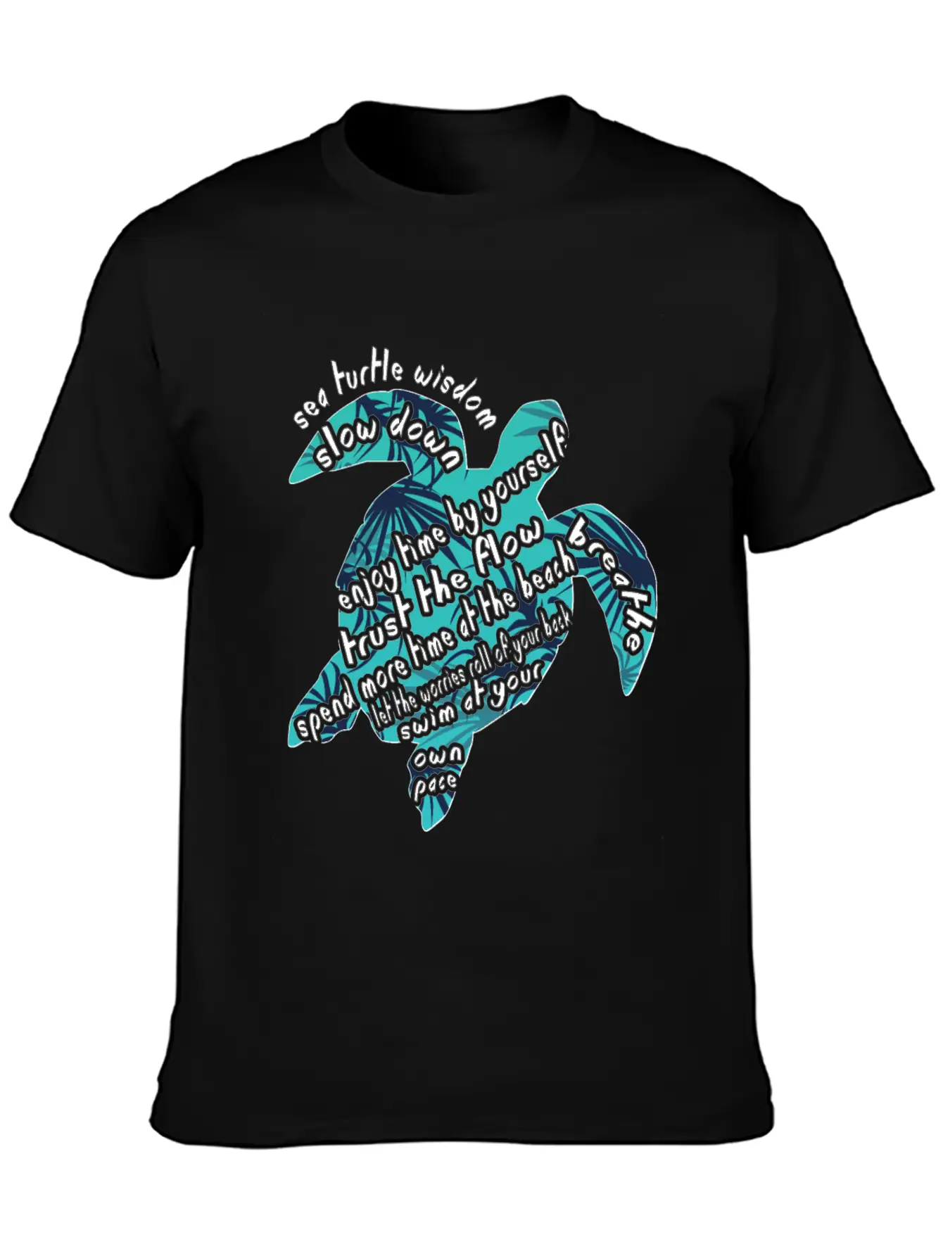 Sea Turtle Wisdom Slow Down Hawaii Gift Shirt Lightweight Cotton T-Shirt – Daily Comfort Graphic Shirt