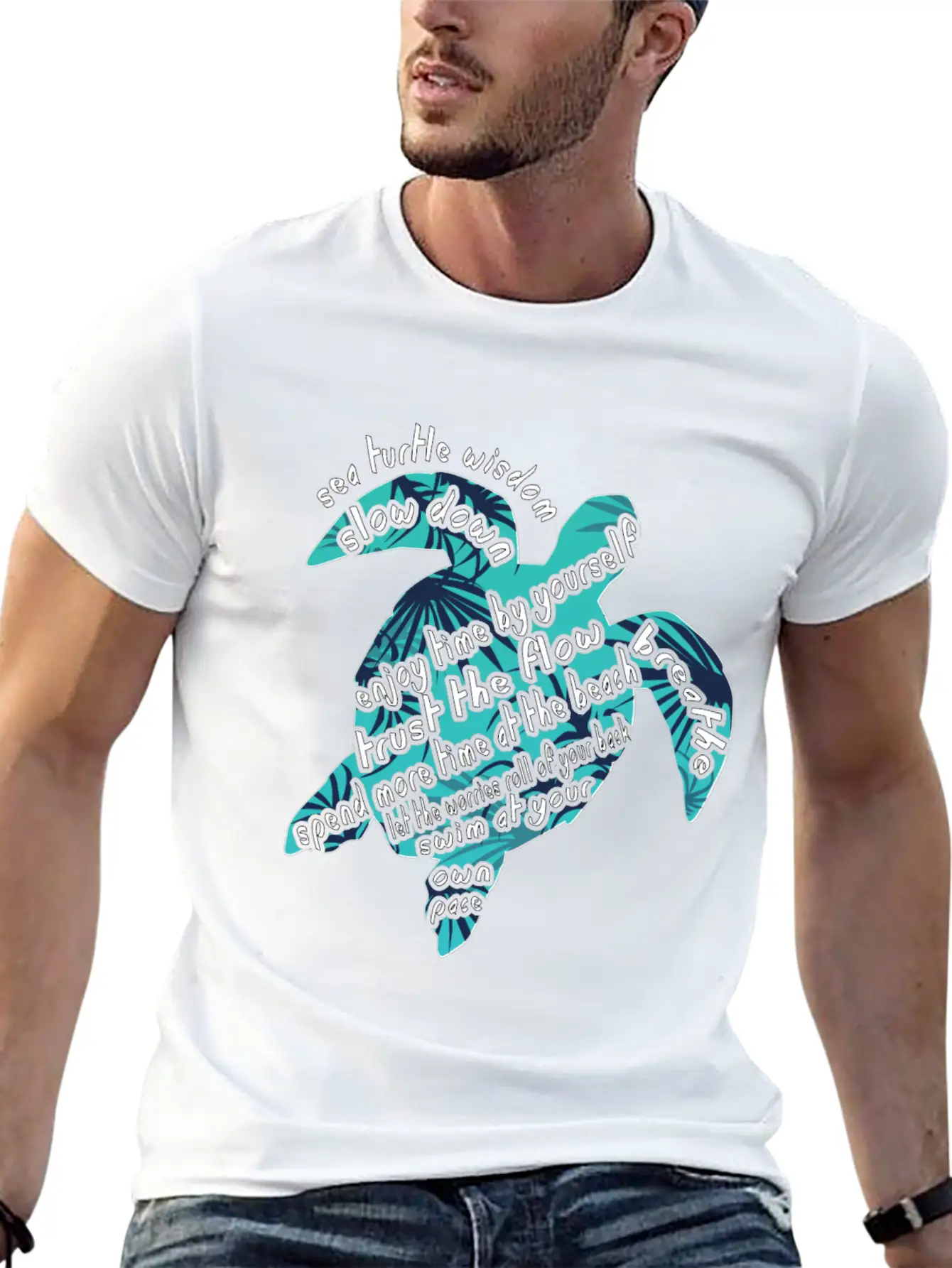 Sea Turtle Wisdom Slow Down Hawaii Gift Shirt Lightweight Cotton T-Shirt – Daily Comfort Graphic Shirt
