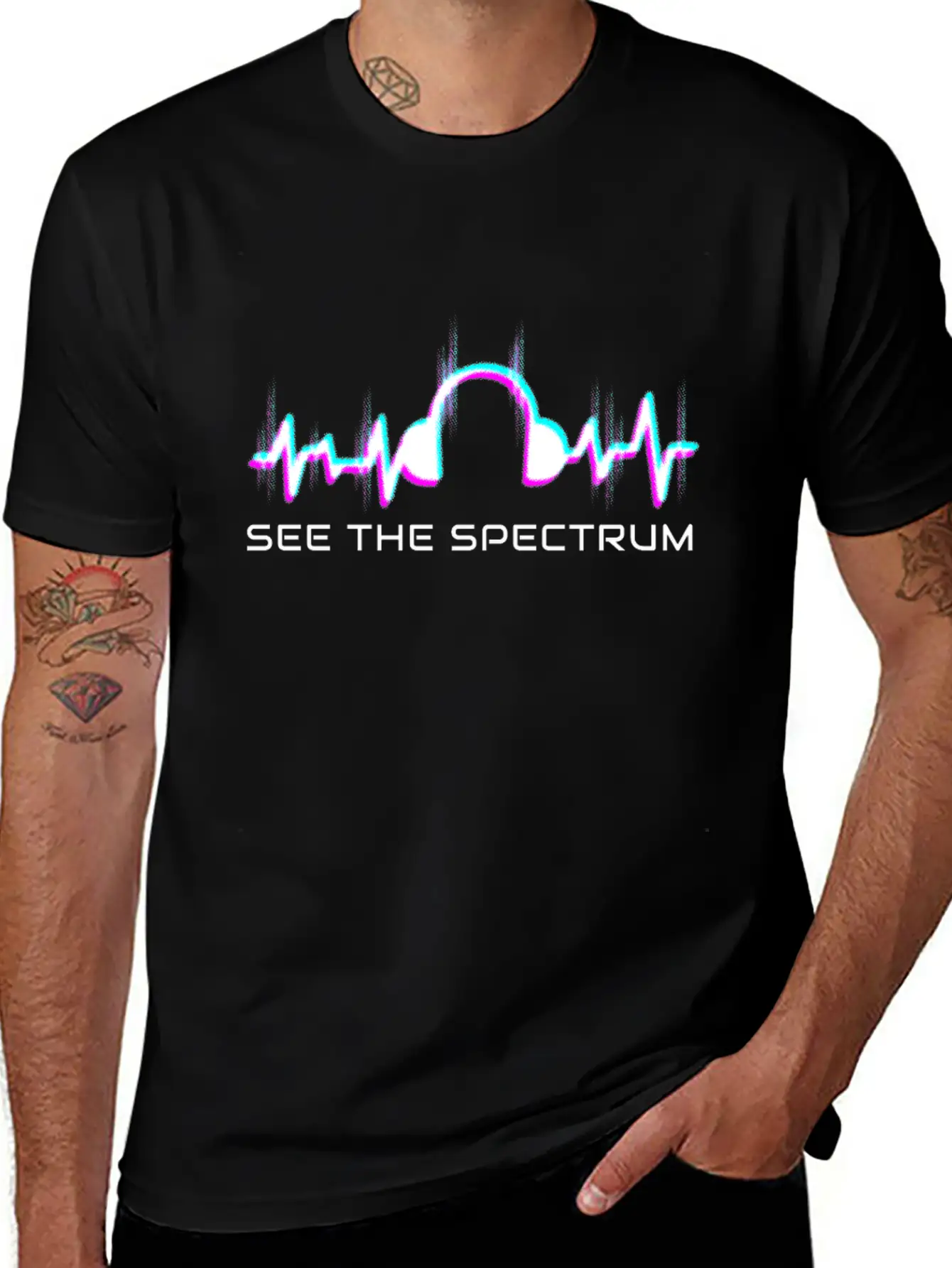 See The Spectrum Radio Lovers Radio Lightweight Cotton T-Shirt – Daily Comfort Graphic Shirt