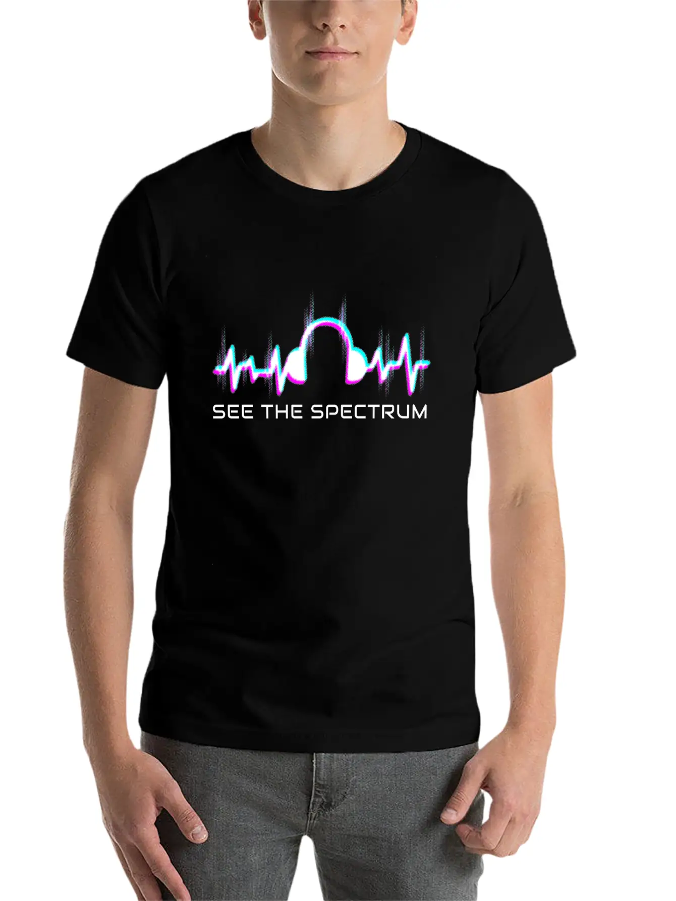 See The Spectrum Radio Lovers Radio Lightweight Cotton T-Shirt – Daily Comfort Graphic Shirt