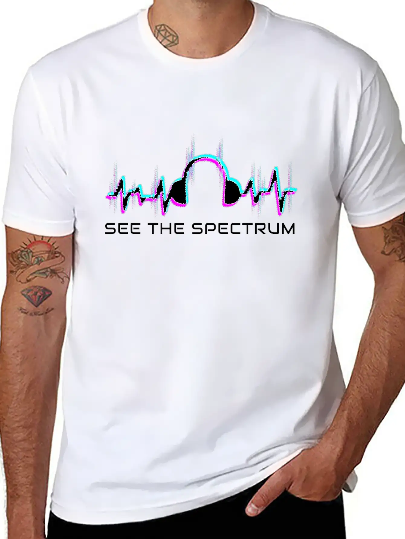See The Spectrum Radio Lovers Radio Lightweight Cotton T-Shirt – Daily Comfort Graphic Shirt