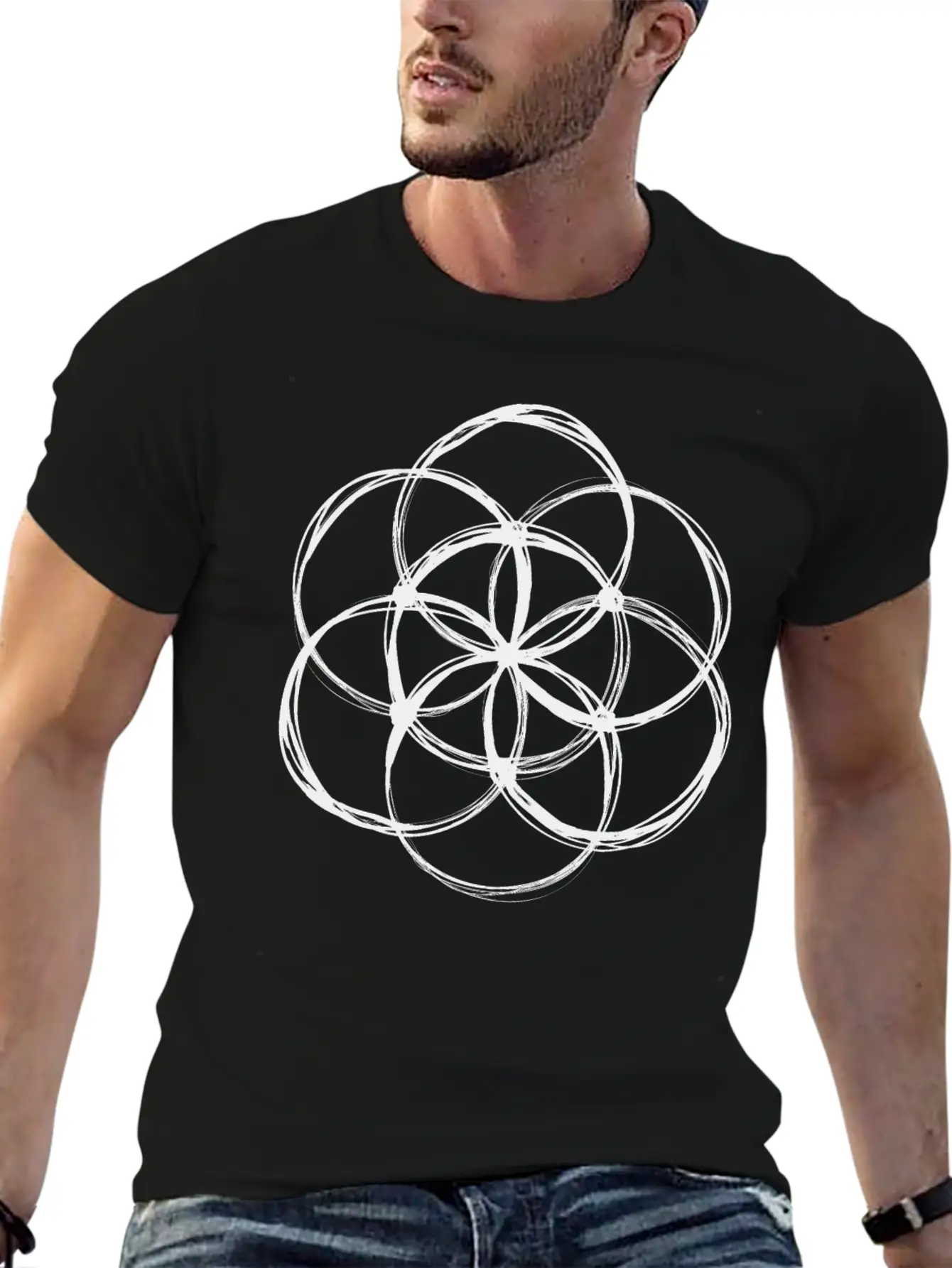 Seed Of Life Lightweight Cotton T-Shirt – Daily Comfort Graphic Shirt