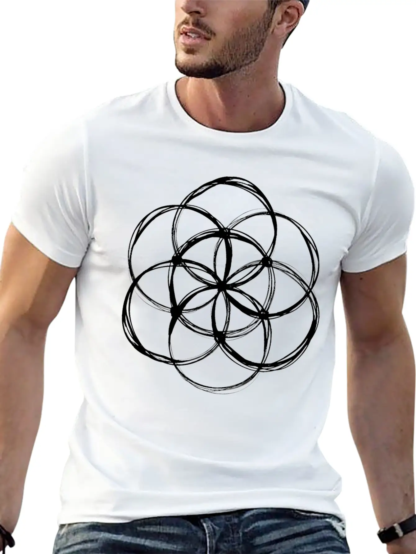 Seed Of Life Lightweight Cotton T-Shirt – Daily Comfort Graphic Shirt