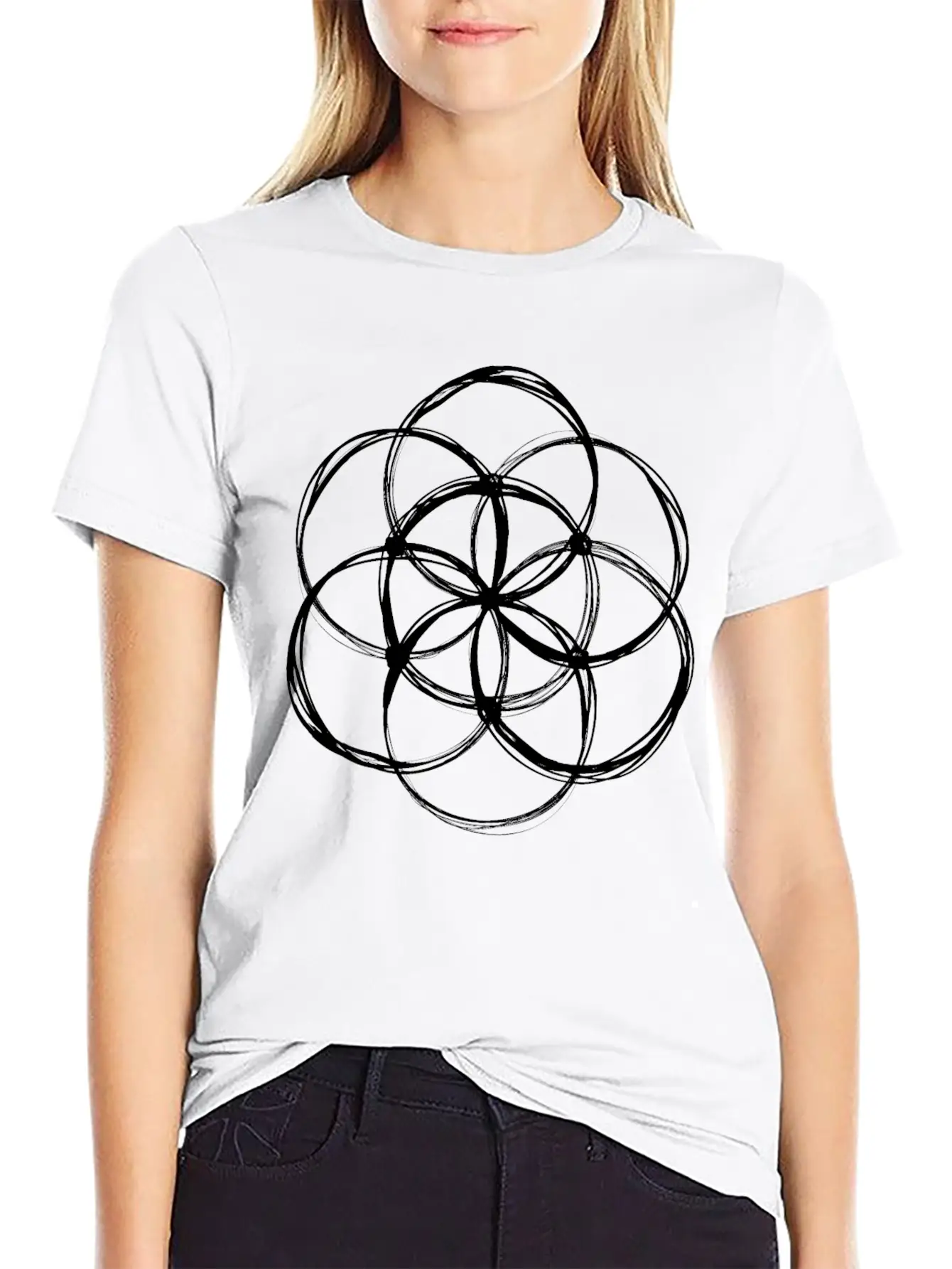 Seed Of Life Lightweight Cotton T-Shirt – Daily Comfort Graphic Shirt