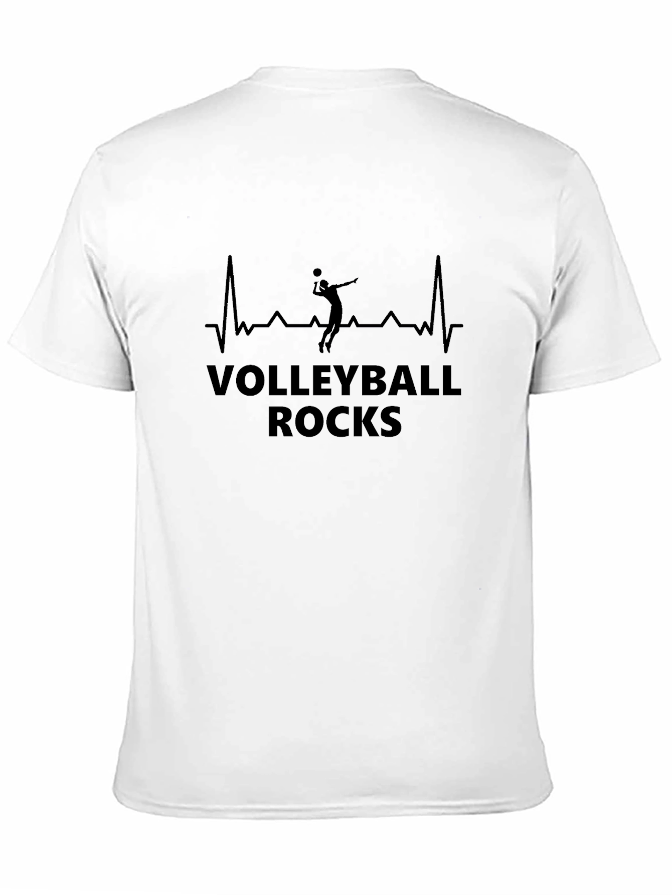Volleyball Rocks T-Shirt - Heartbeat Design