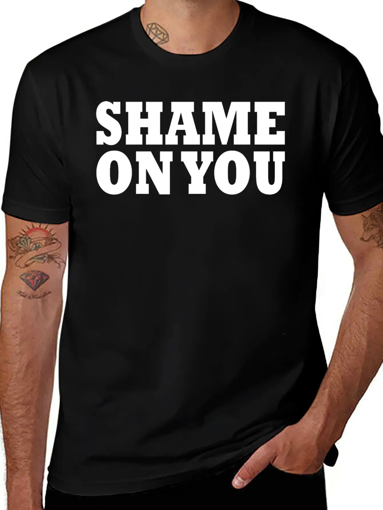Shame On You Lightweight Cotton T-Shirt – Daily Comfort Graphic Shirt
