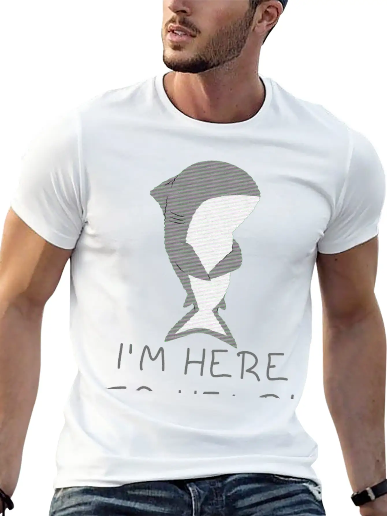 Shark .. Lightweight Cotton T-Shirt – Daily Comfort Graphic Shirt
