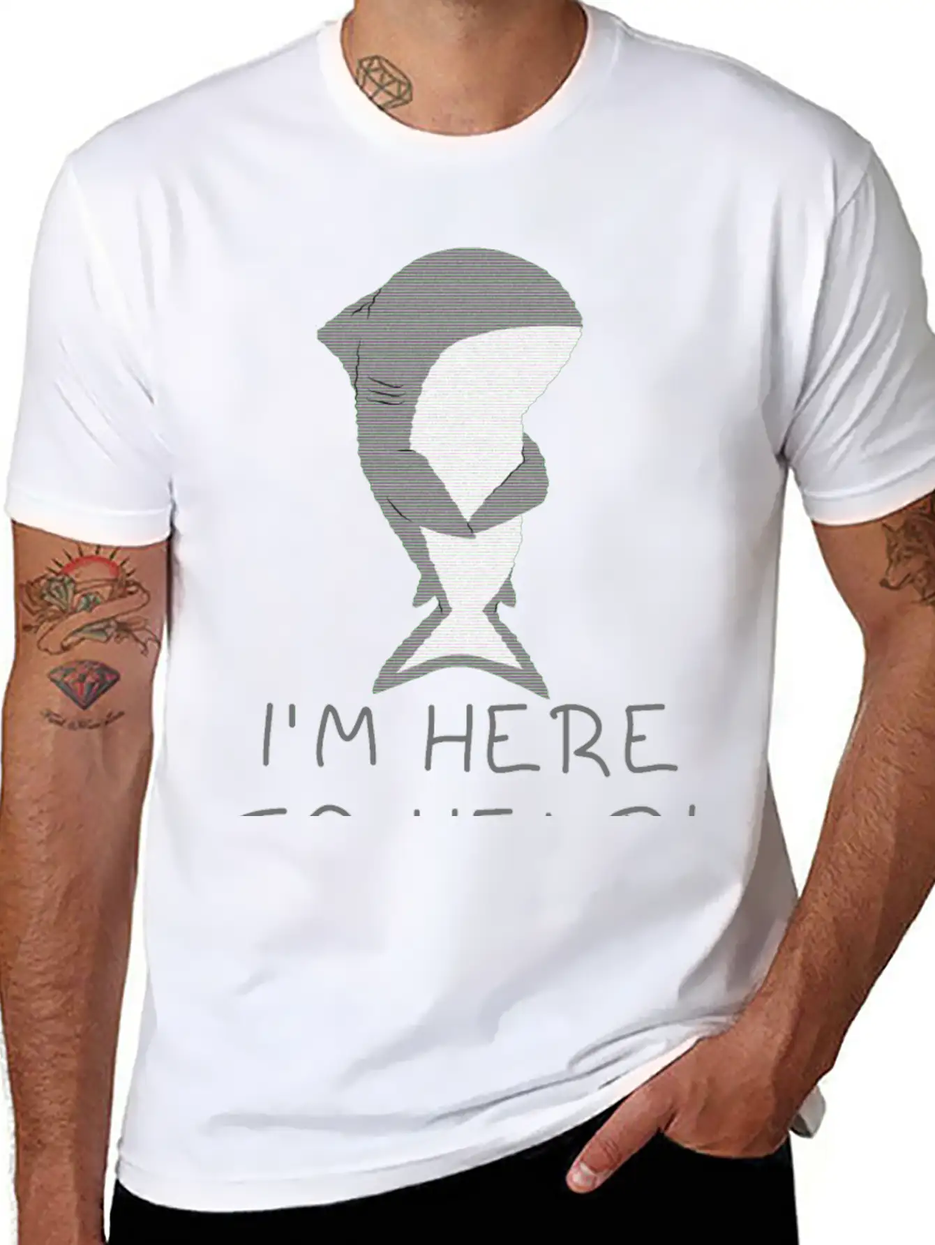 Shark .. Lightweight Cotton T-Shirt – Daily Comfort Graphic Shirt