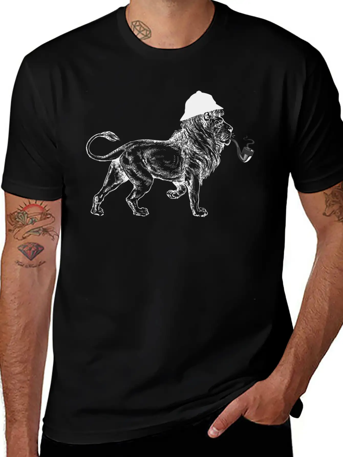 Sherlock Lion Lightweight Cotton T-Shirt – Daily Comfort Graphic Shirt