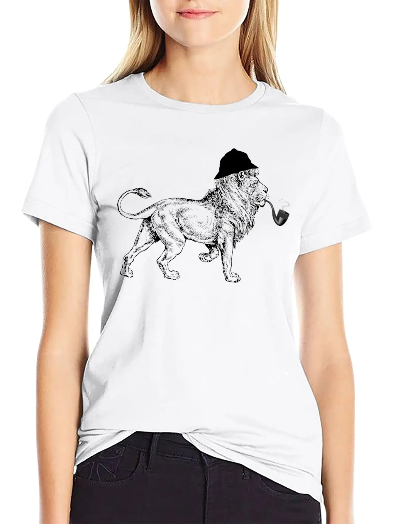 Sherlock Lion Lightweight Cotton T-Shirt – Daily Comfort Graphic Shirt
