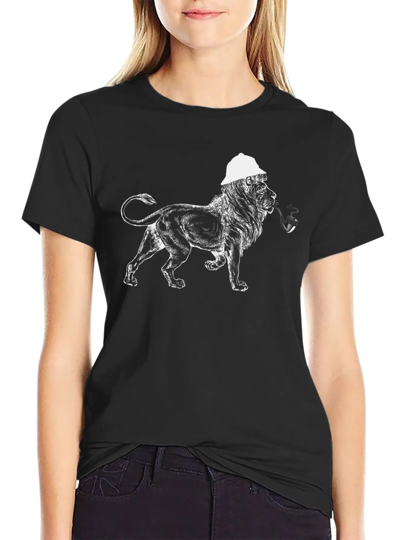 Sherlock Lion Lightweight Cotton T-Shirt – Daily Comfort Graphic Shirt