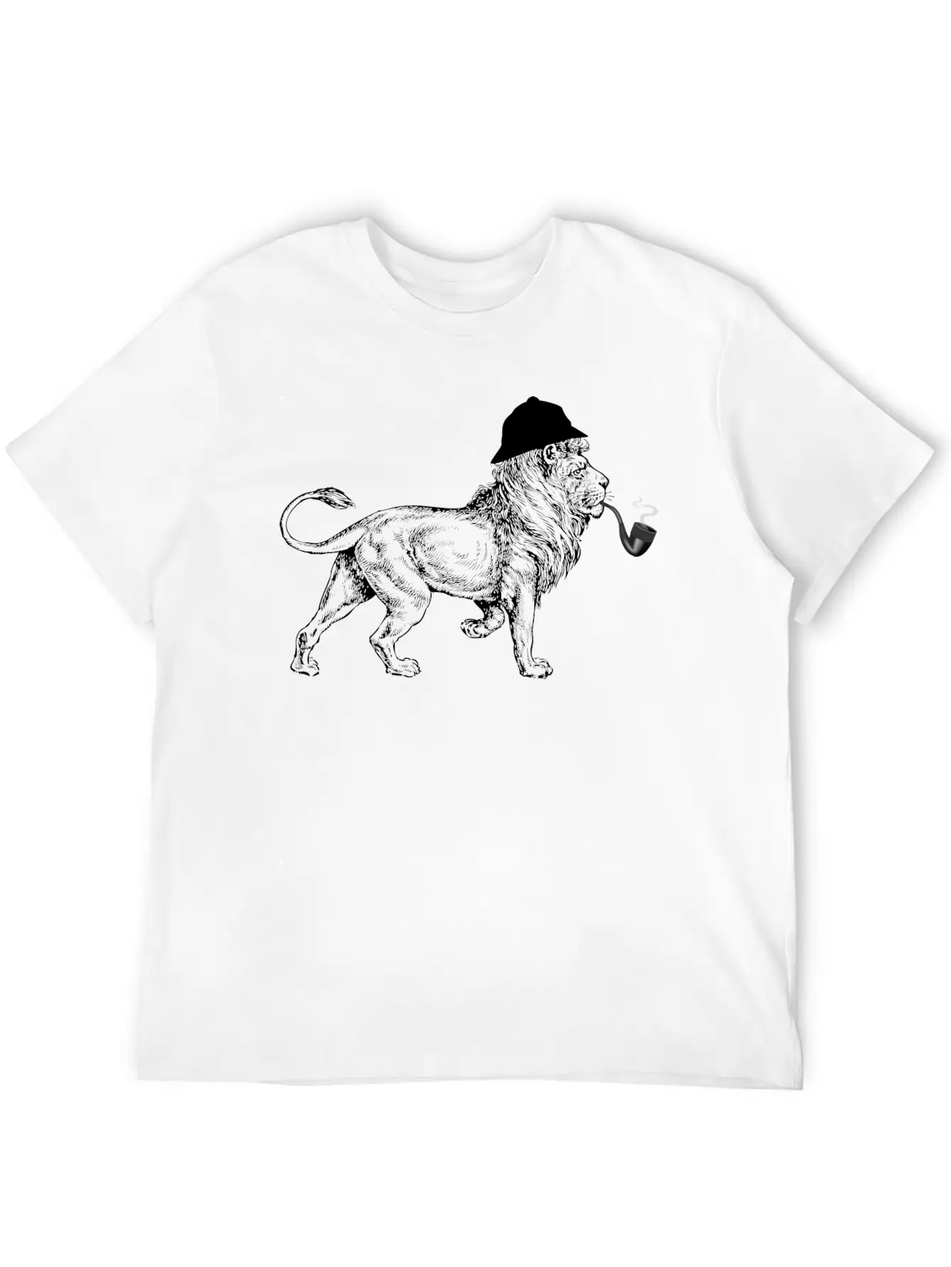Sherlock Lion Lightweight Cotton T-Shirt – Daily Comfort Graphic Shirt
