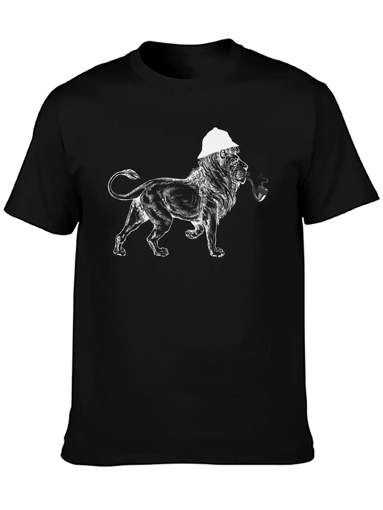 Sherlock Lion Lightweight Cotton T-Shirt – Daily Comfort Graphic Shirt
