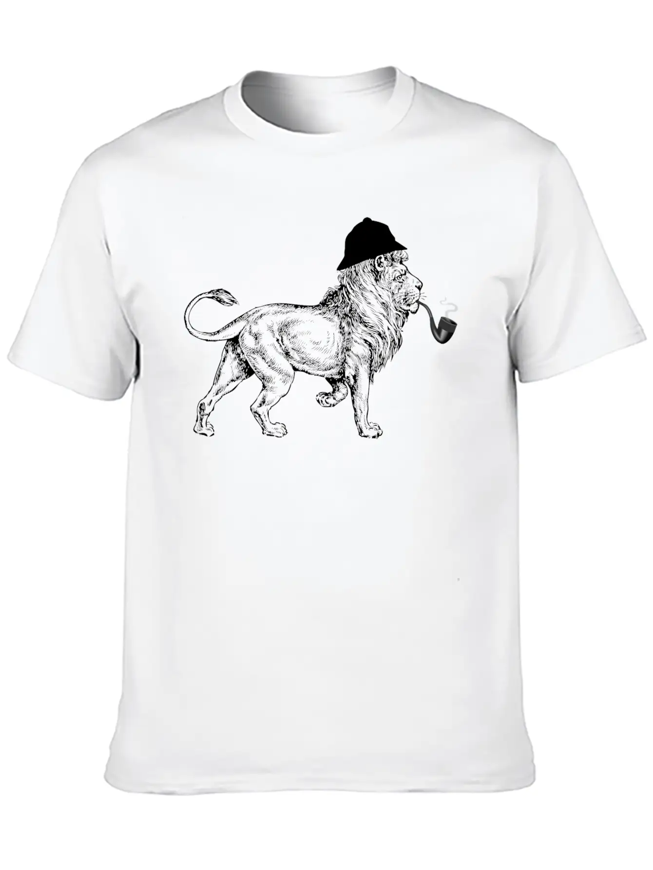 Sherlock Lion Lightweight Cotton T-Shirt – Daily Comfort Graphic Shirt