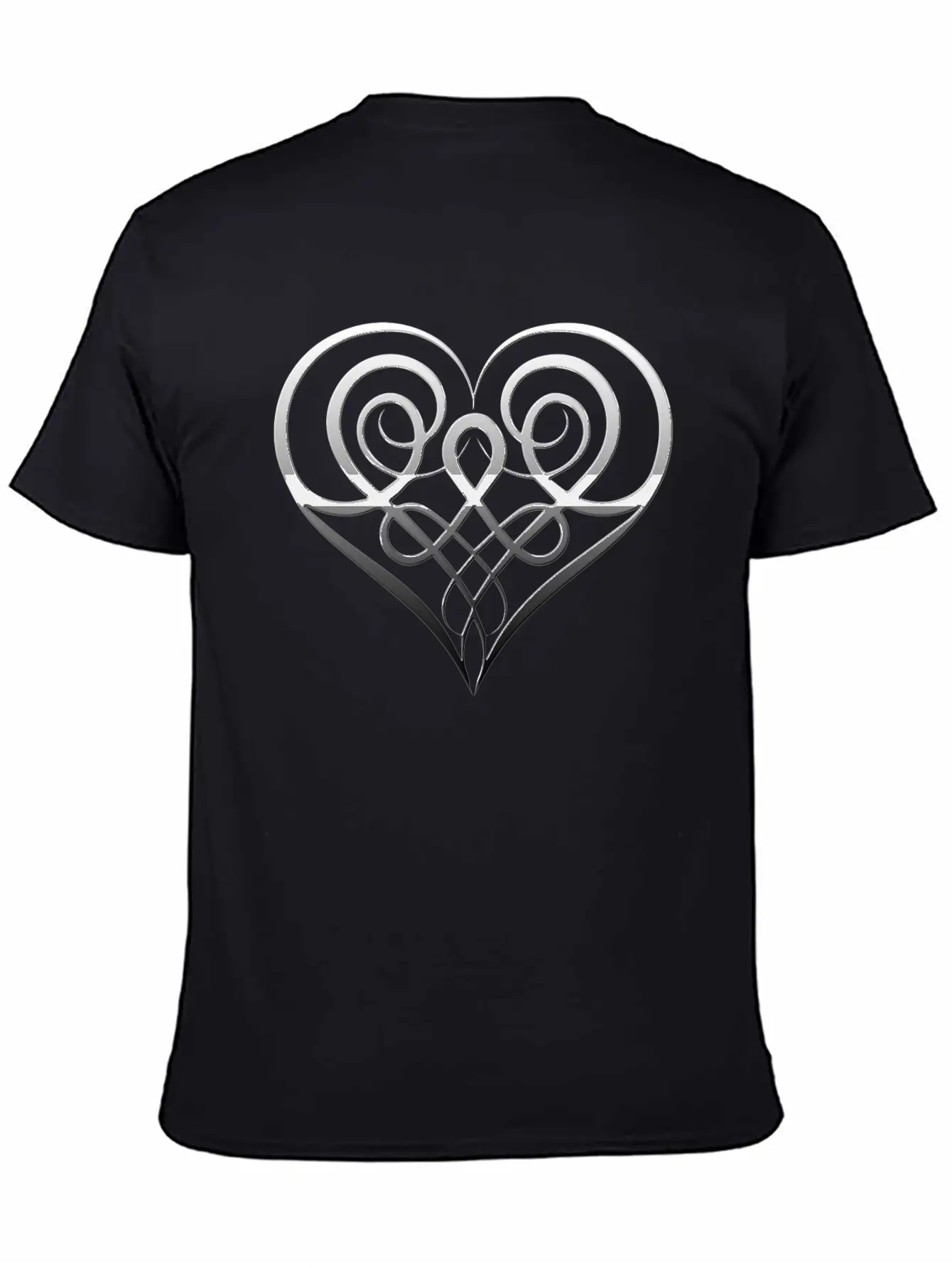 Silver Heart Lightweight Cotton T-Shirt – Daily Comfort Graphic Shirt
