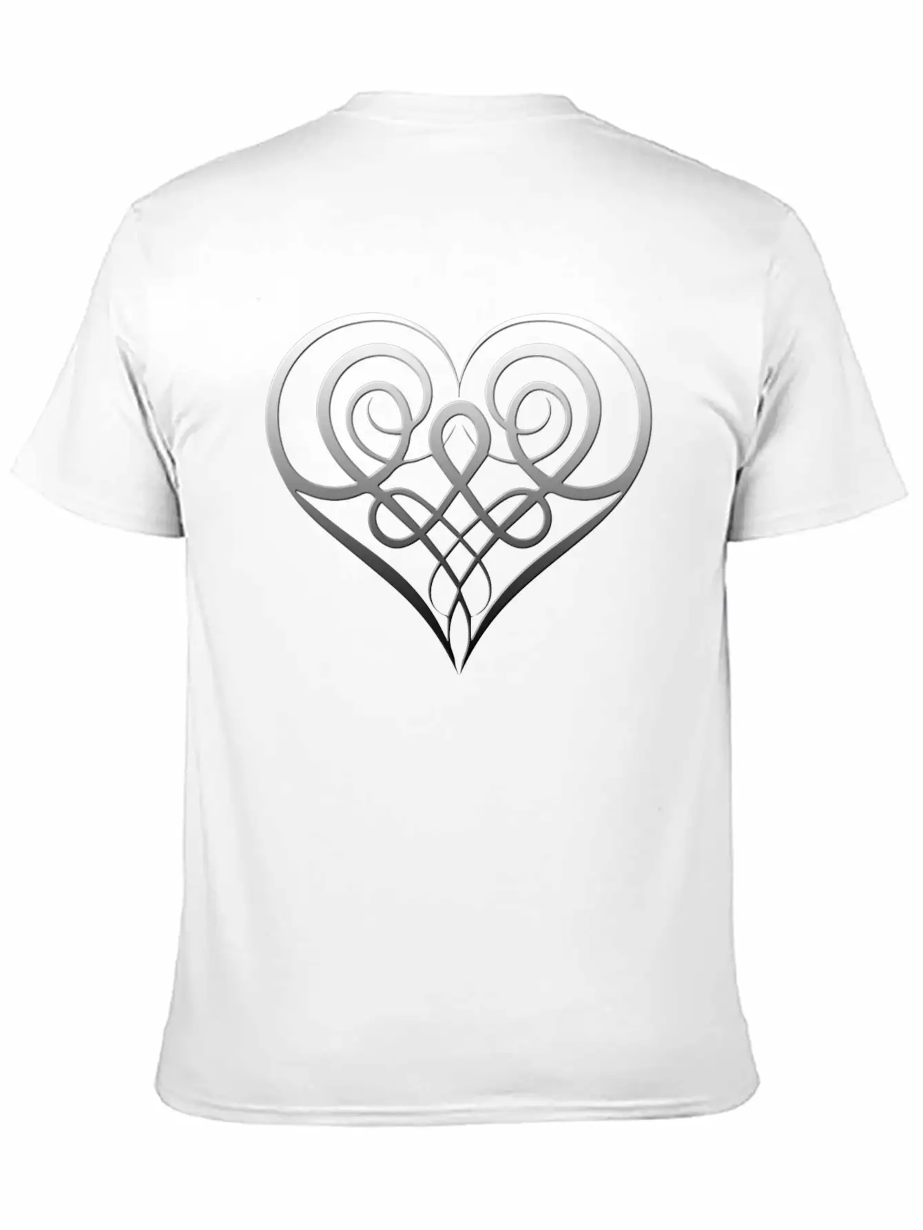 Silver Heart Lightweight Cotton T-Shirt – Daily Comfort Graphic Shirt