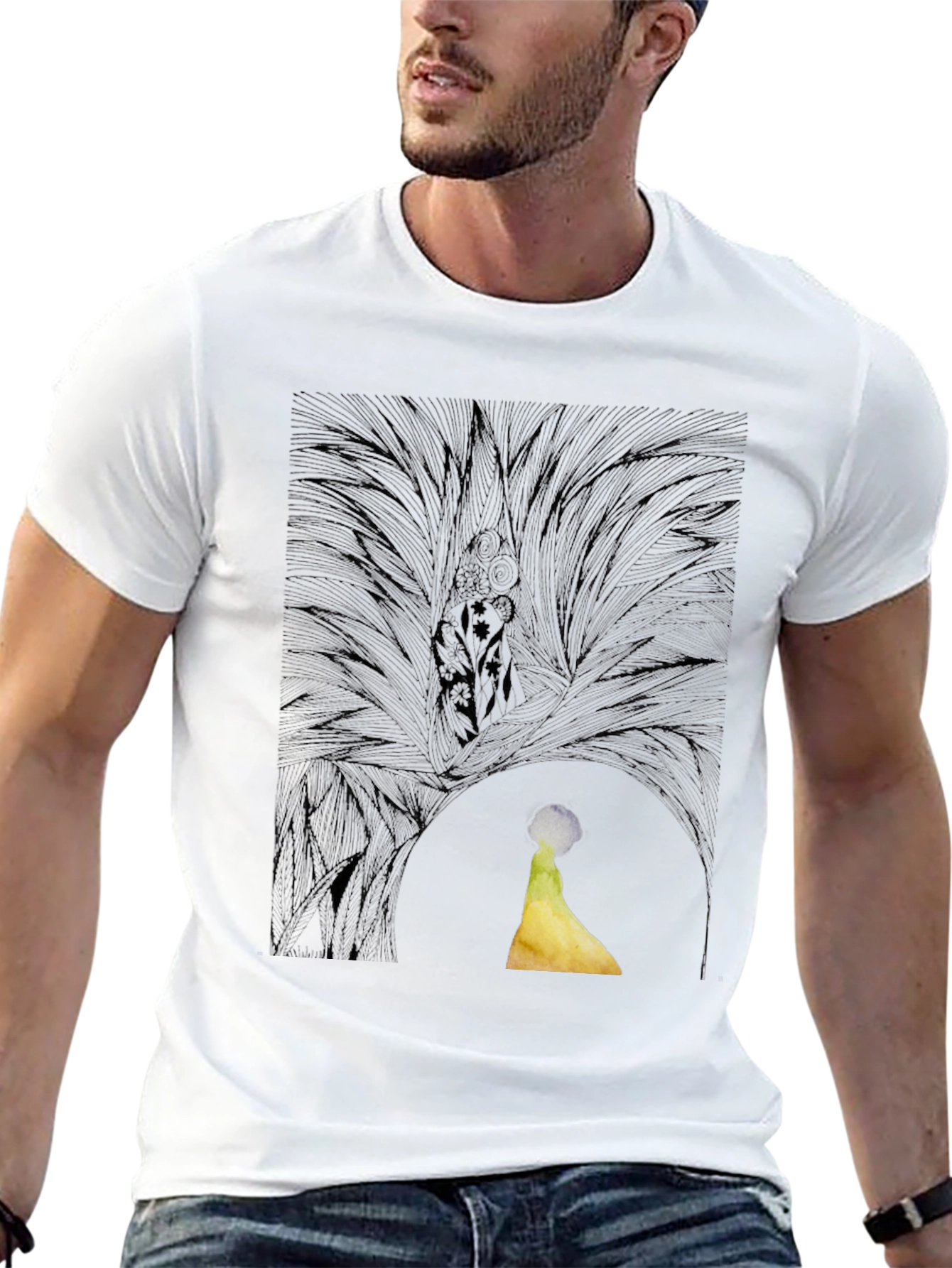 Abstract Graphic Print Black Casual T-Shirt