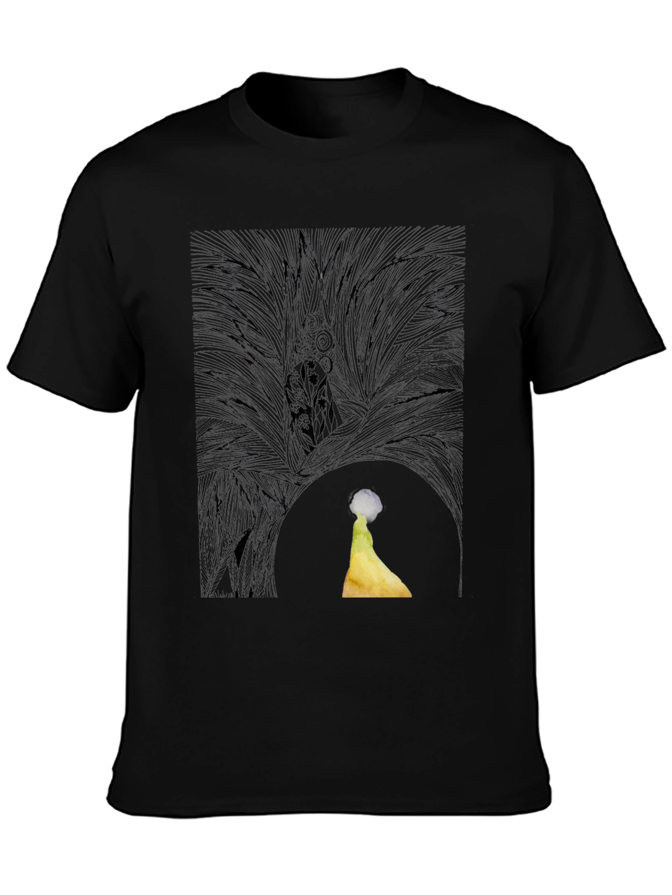 Abstract Graphic Print Black Casual T-Shirt