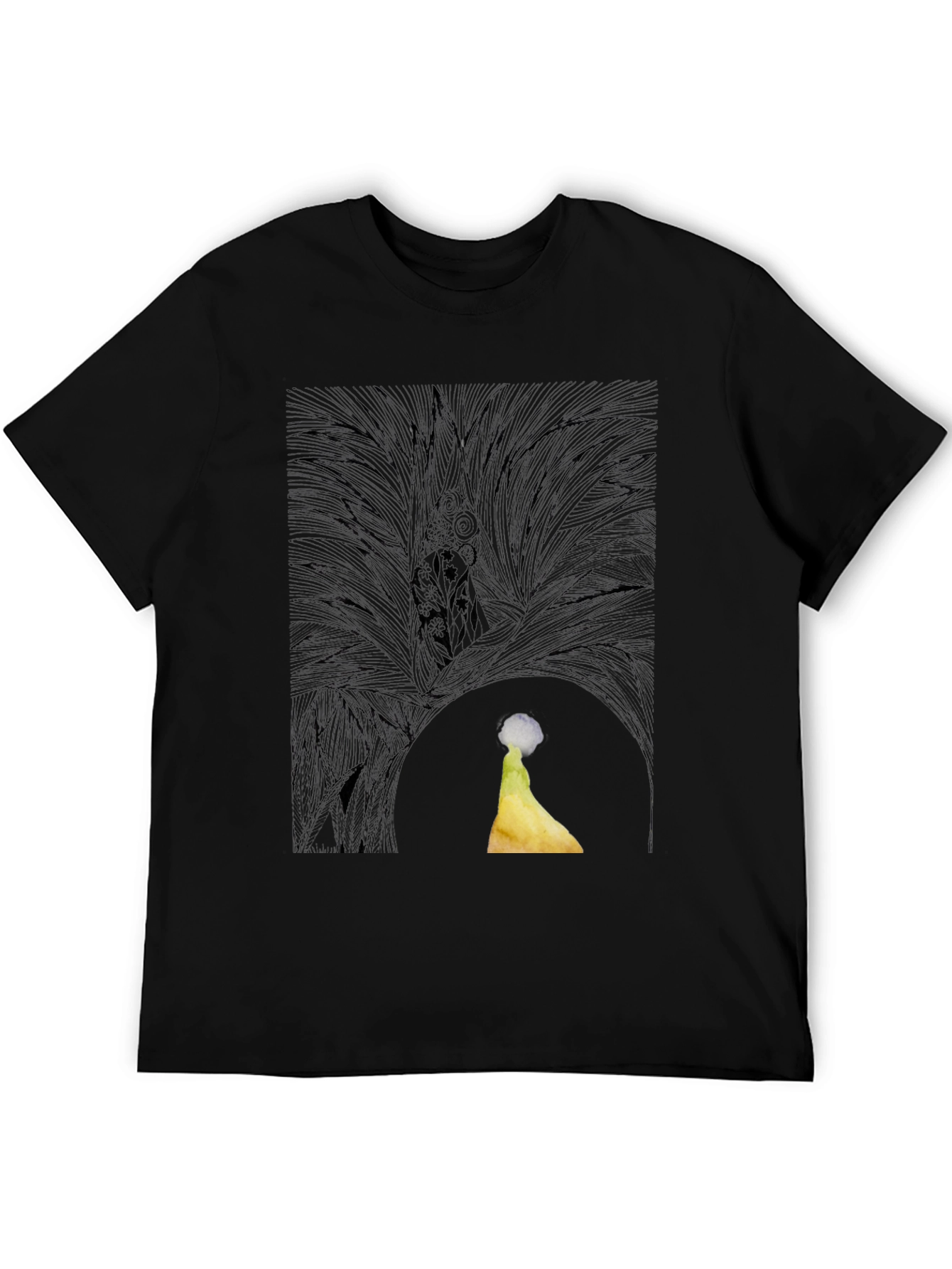 Abstract Graphic Print Black Casual T-Shirt