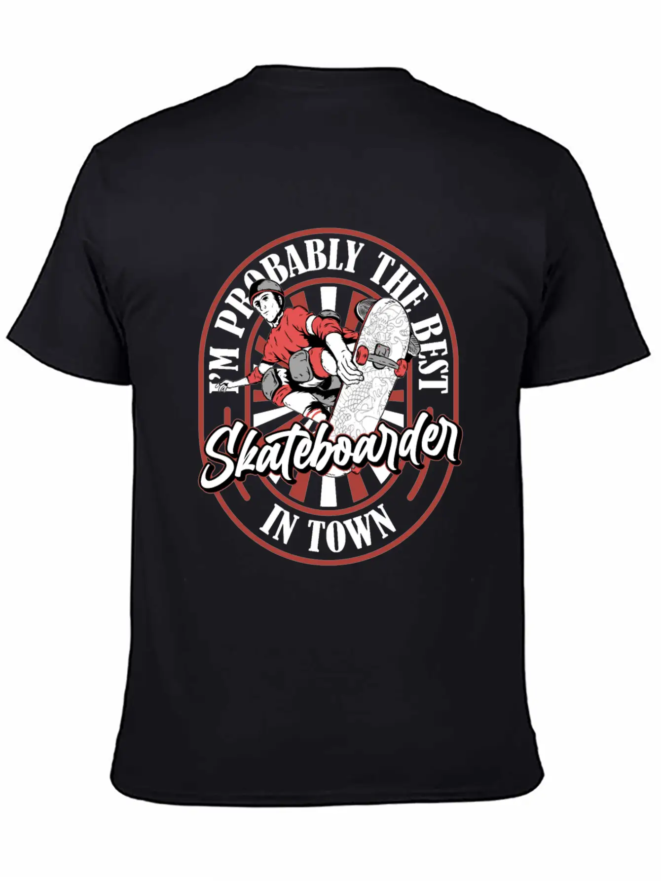 Skateboard Skater Funny Lightweight Cotton T-Shirt – Daily Comfort Graphic Shirt