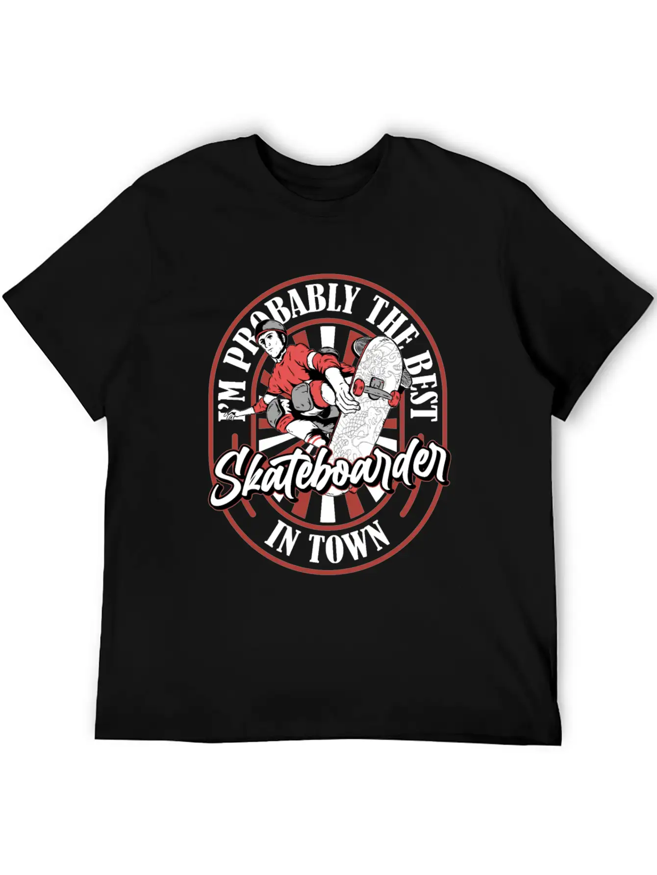 Skateboard Skater Funny Lightweight Cotton T-Shirt – Daily Comfort Graphic Shirt