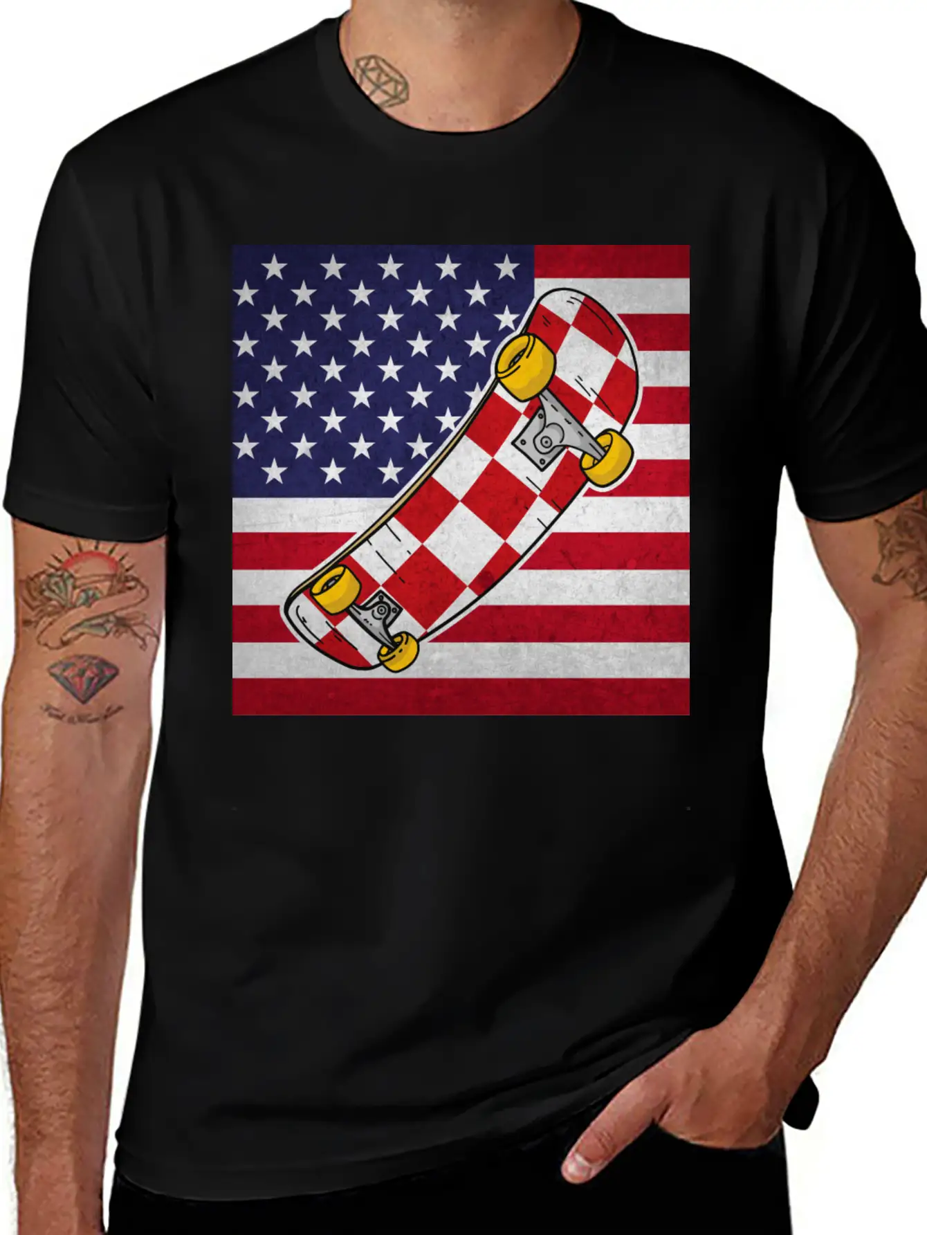 Skateboard Skater Lightweight Cotton T-Shirt – Daily Comfort Graphic Shirt