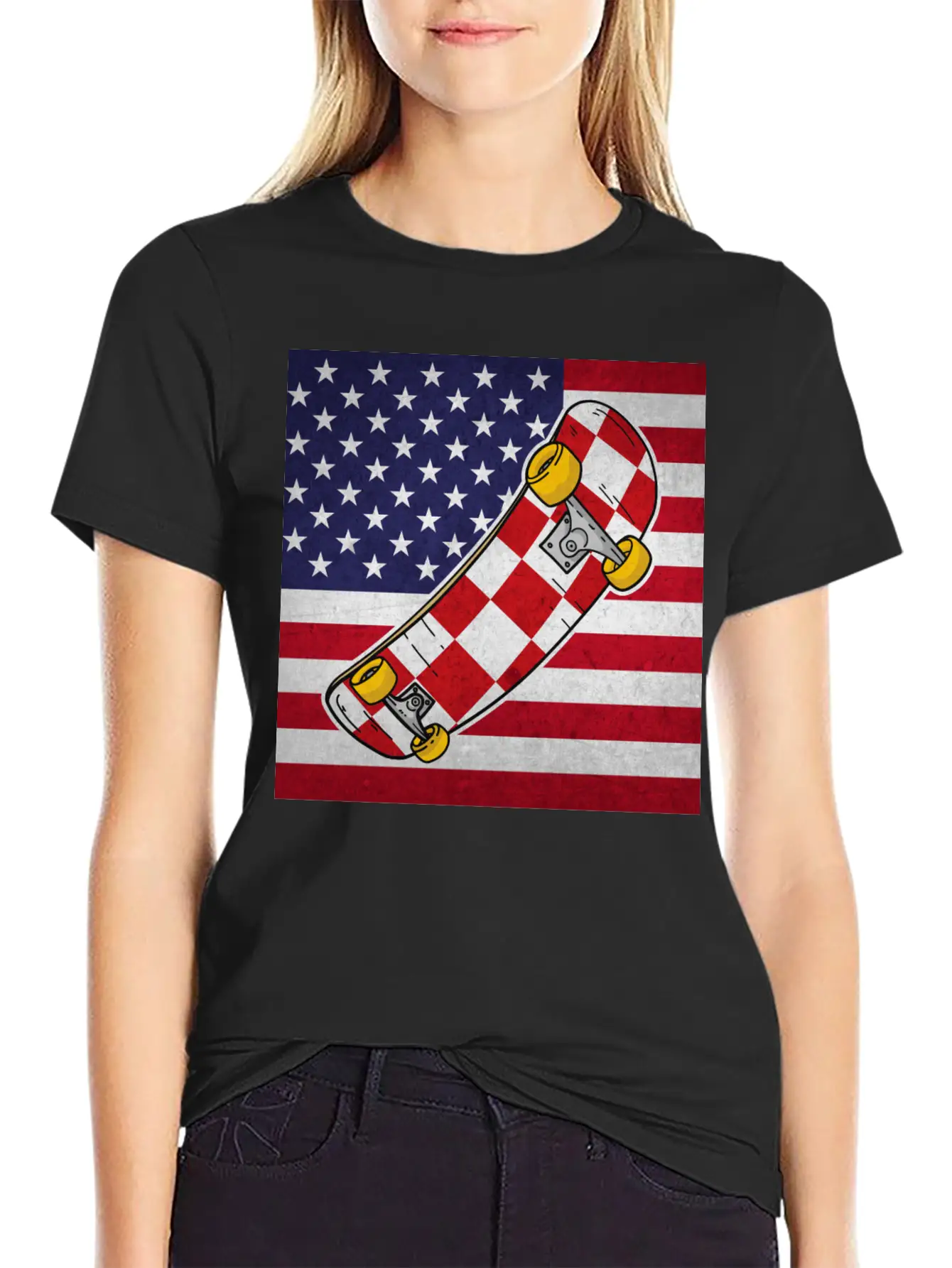 Skateboard Skater Lightweight Cotton T-Shirt – Daily Comfort Graphic Shirt