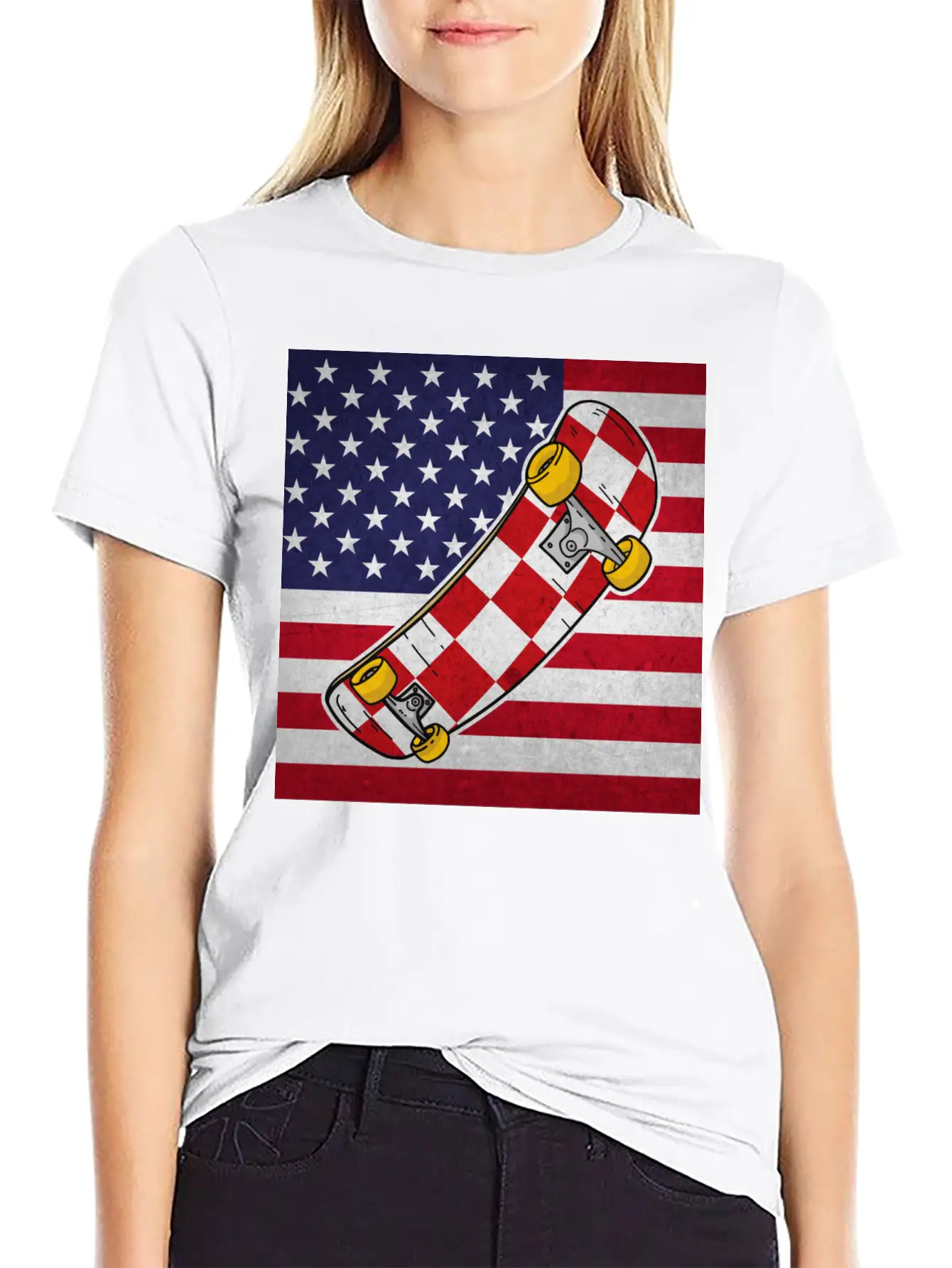 Skateboard Skater Lightweight Cotton T-Shirt – Daily Comfort Graphic Shirt