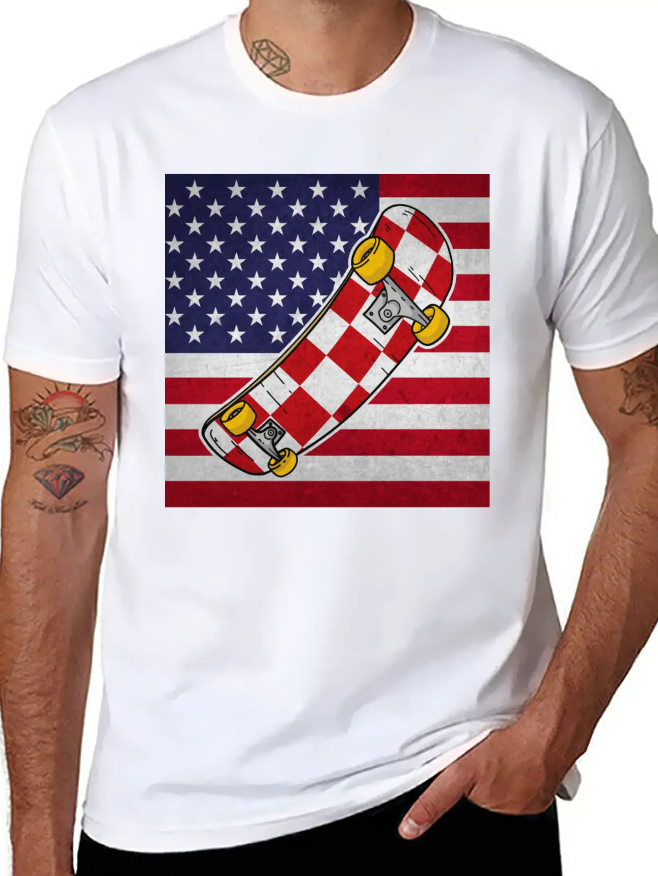 Skateboard Skater Lightweight Cotton T-Shirt – Daily Comfort Graphic Shirt