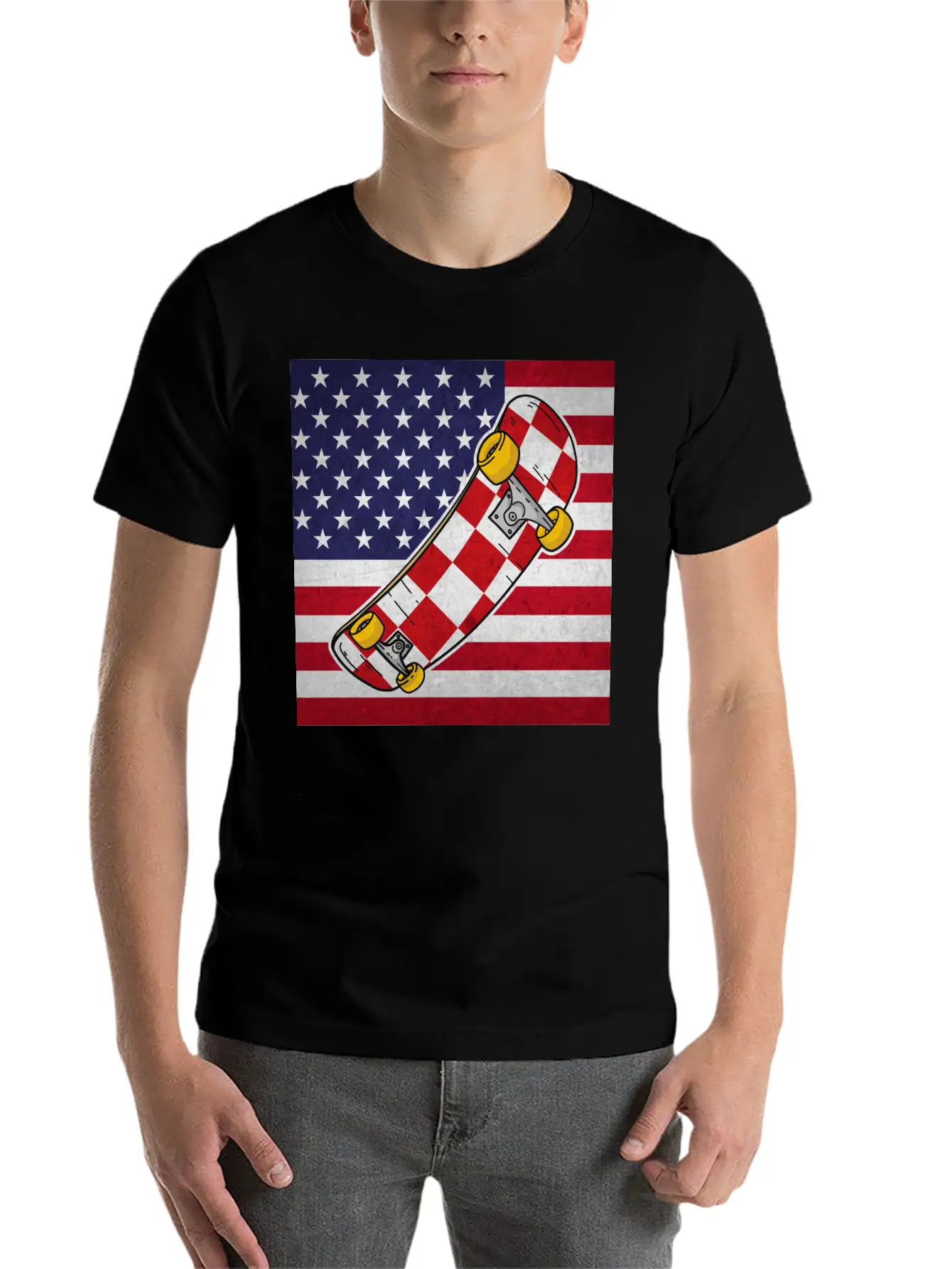Skateboard Skater Lightweight Cotton T-Shirt – Daily Comfort Graphic Shirt
