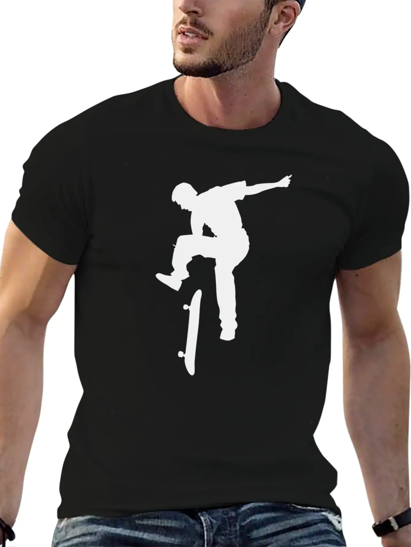 Skater Lightweight Cotton T-Shirt – Daily Comfort Graphic Shirt