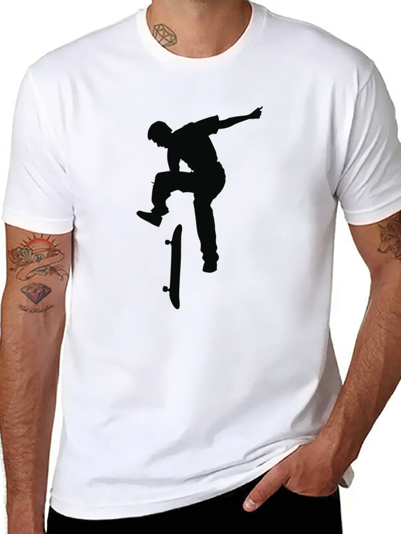 Skater Lightweight Cotton T-Shirt – Daily Comfort Graphic Shirt