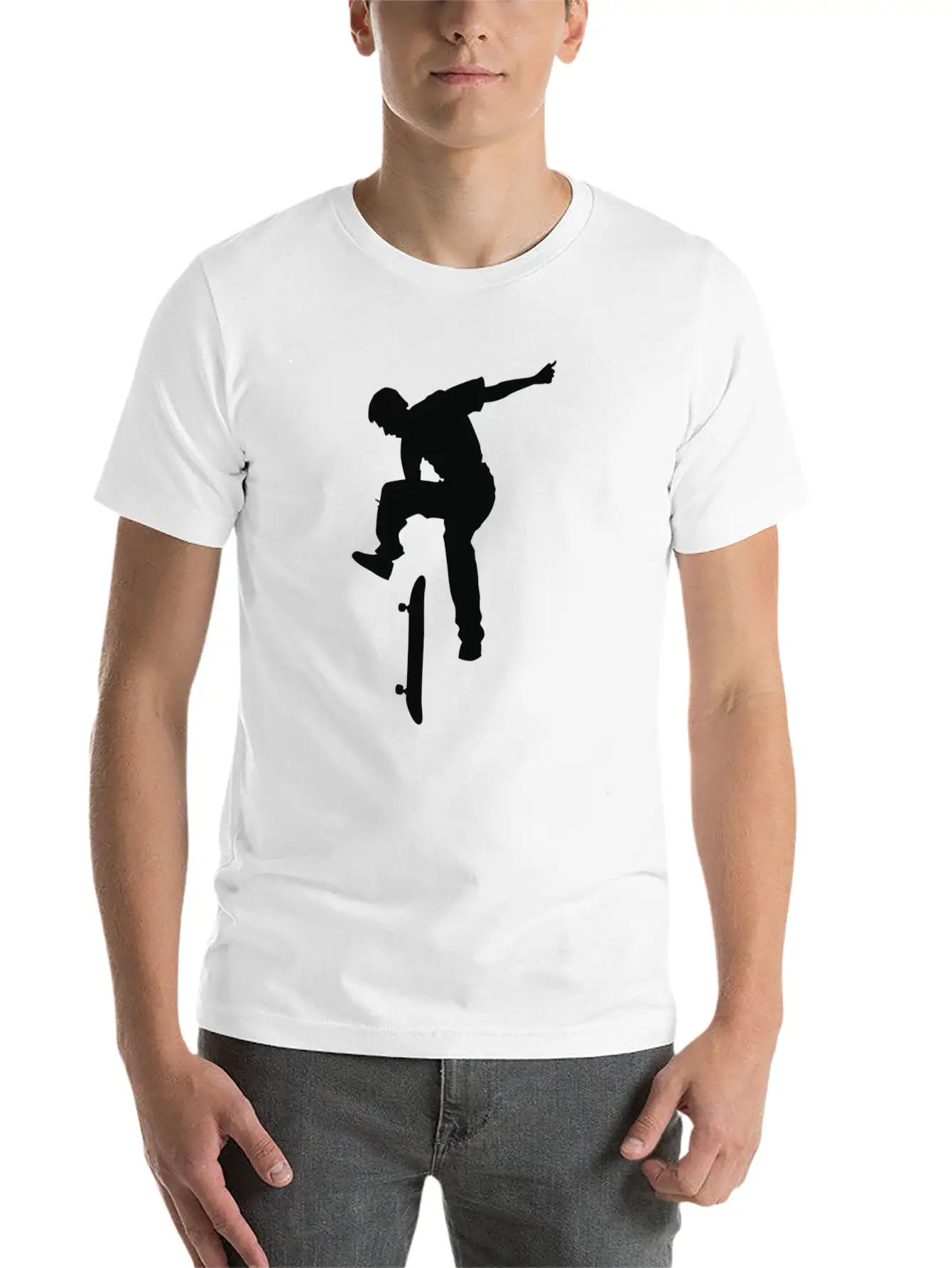 Skater Lightweight Cotton T-Shirt – Daily Comfort Graphic Shirt