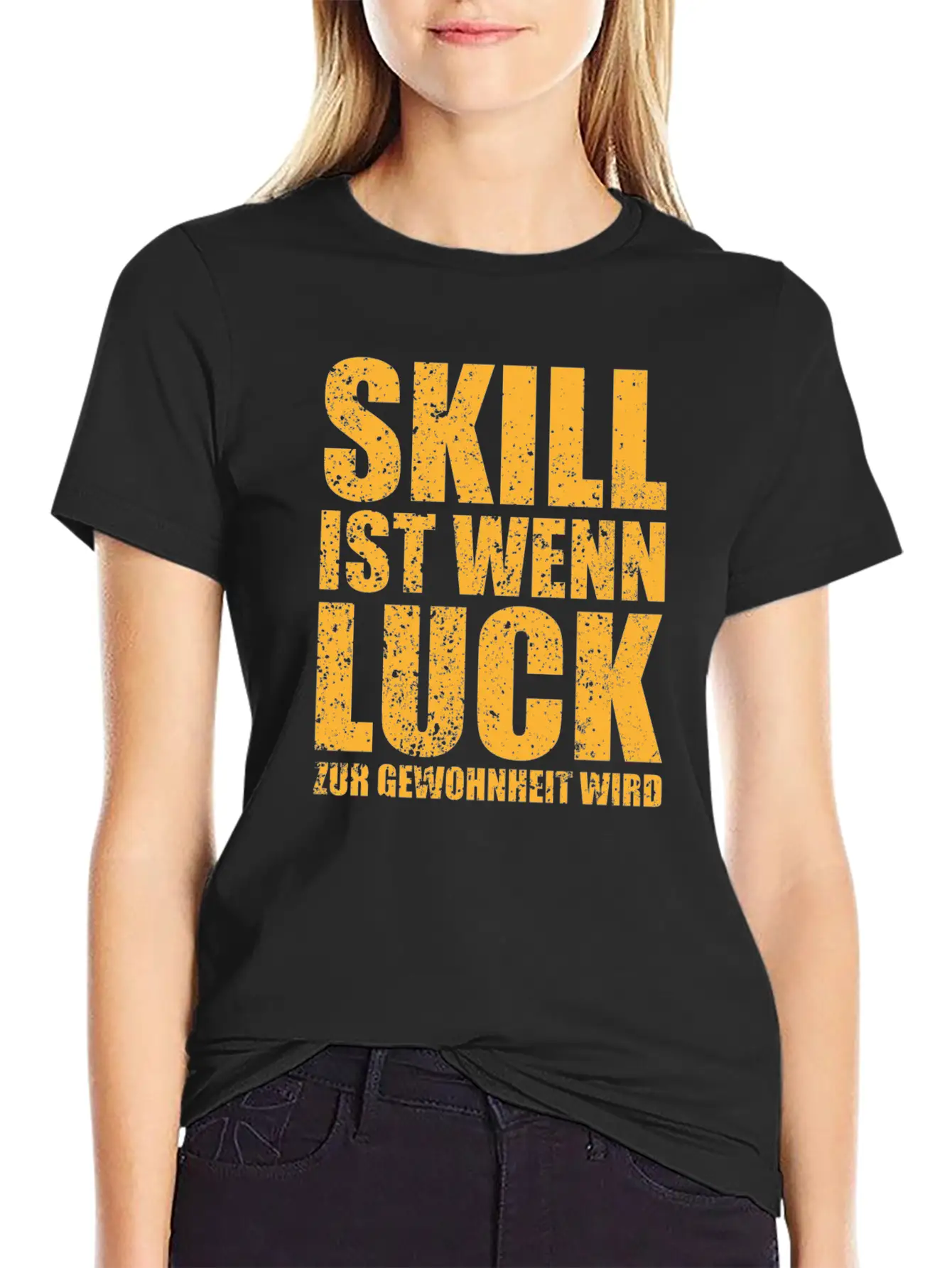 Skill Is A Gift When Luck Becomes A Habit Lightweight Cotton T-Shirt – Daily Comfort Graphic Shirt