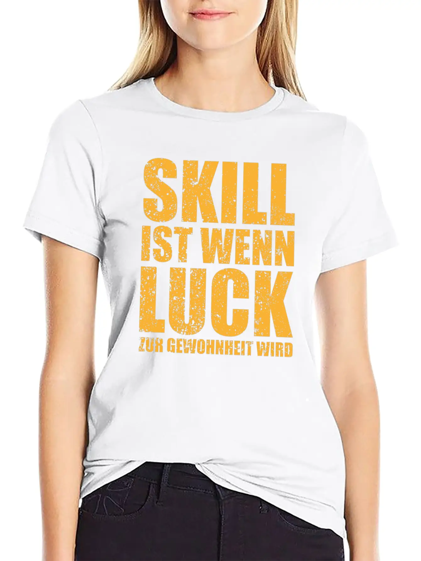 Skill Is A Gift When Luck Becomes A Habit Lightweight Cotton T-Shirt – Daily Comfort Graphic Shirt