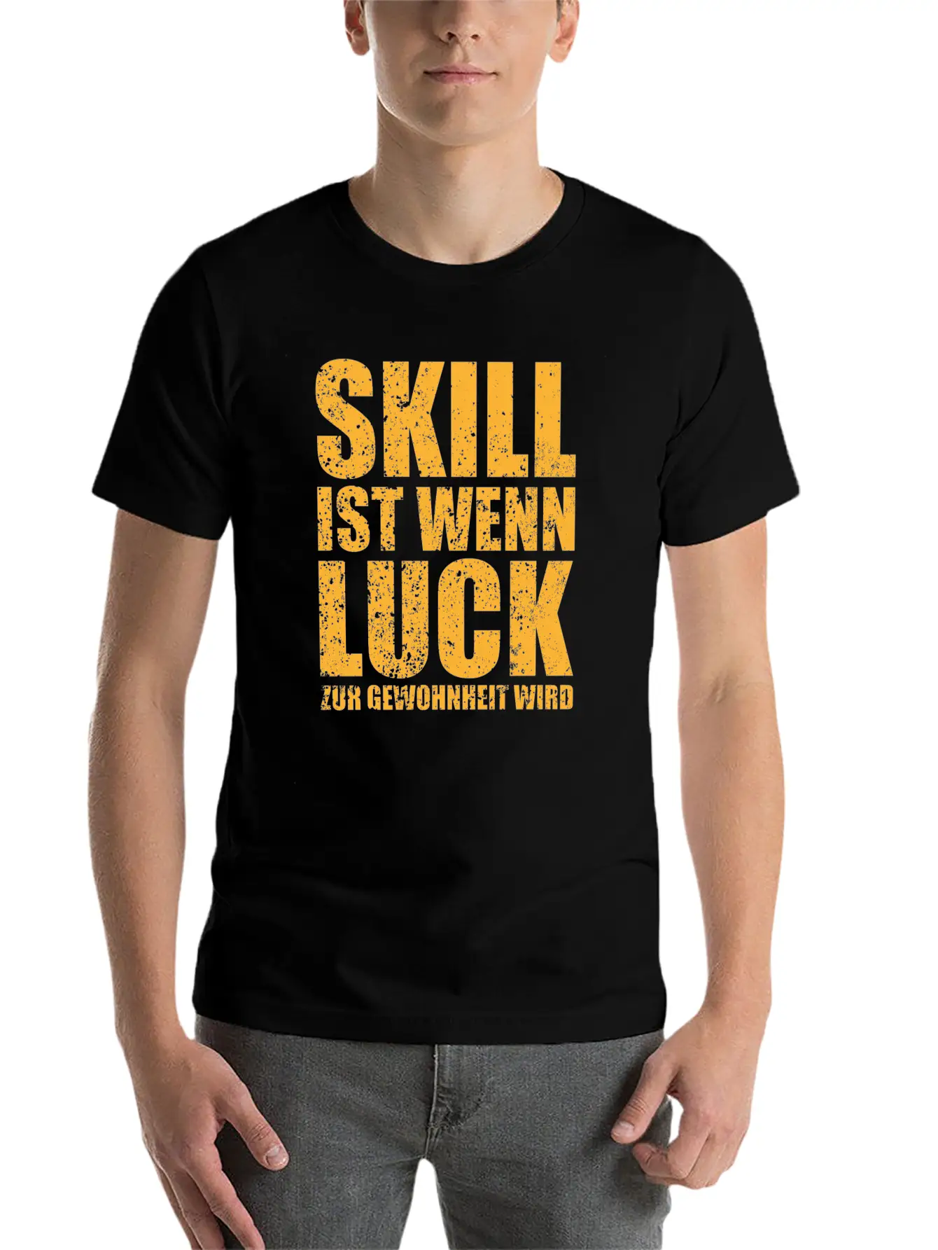 Skill Is A Gift When Luck Becomes A Habit Lightweight Cotton T-Shirt – Daily Comfort Graphic Shirt
