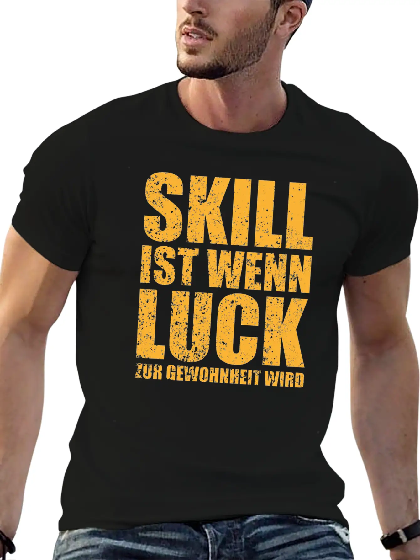 Skill Is A Gift When Luck Becomes A Habit Lightweight Cotton T-Shirt – Daily Comfort Graphic Shirt