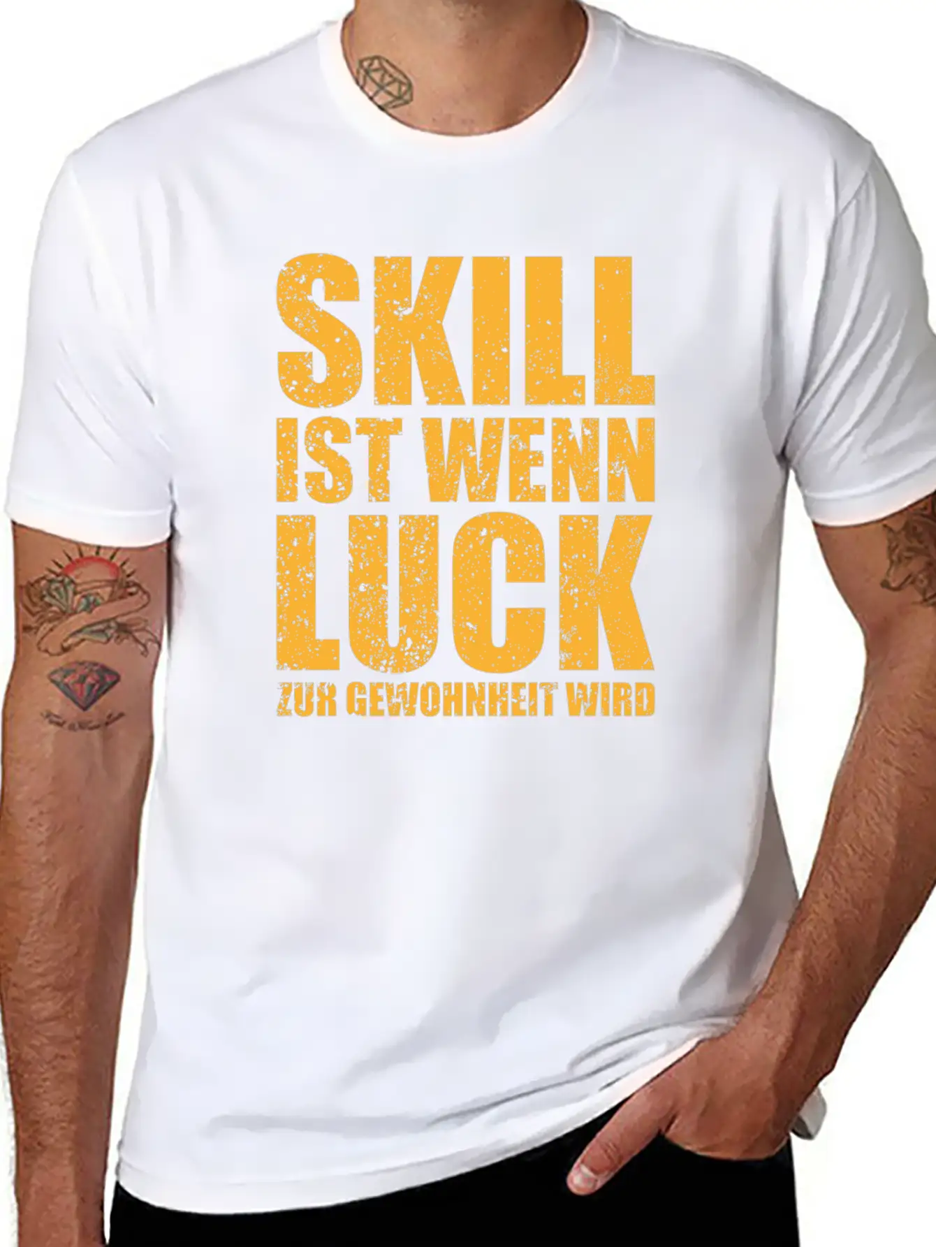 Skill Is A Gift When Luck Becomes A Habit Lightweight Cotton T-Shirt – Daily Comfort Graphic Shirt