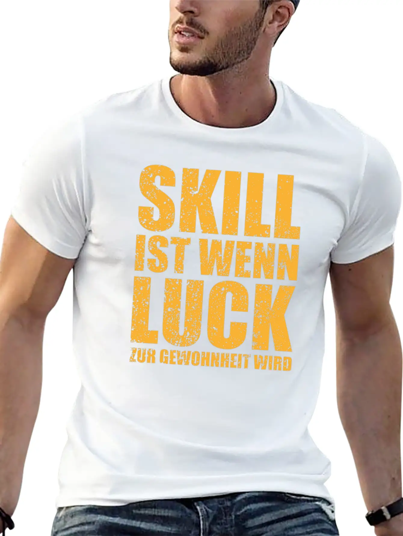 Skill Is A Gift When Luck Becomes A Habit Lightweight Cotton T-Shirt – Daily Comfort Graphic Shirt