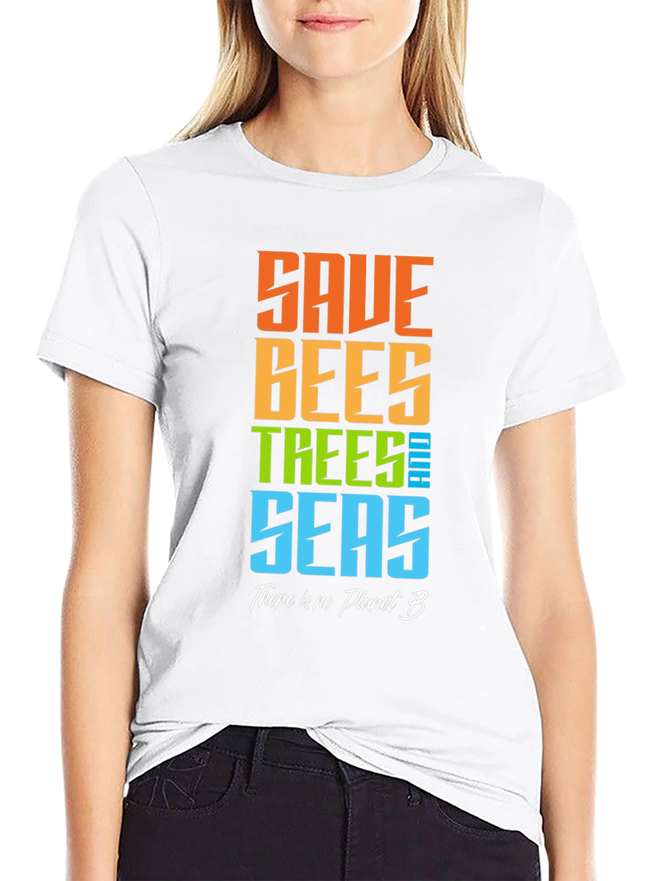 Save Bees Trees Seas Graphic T-Shirt