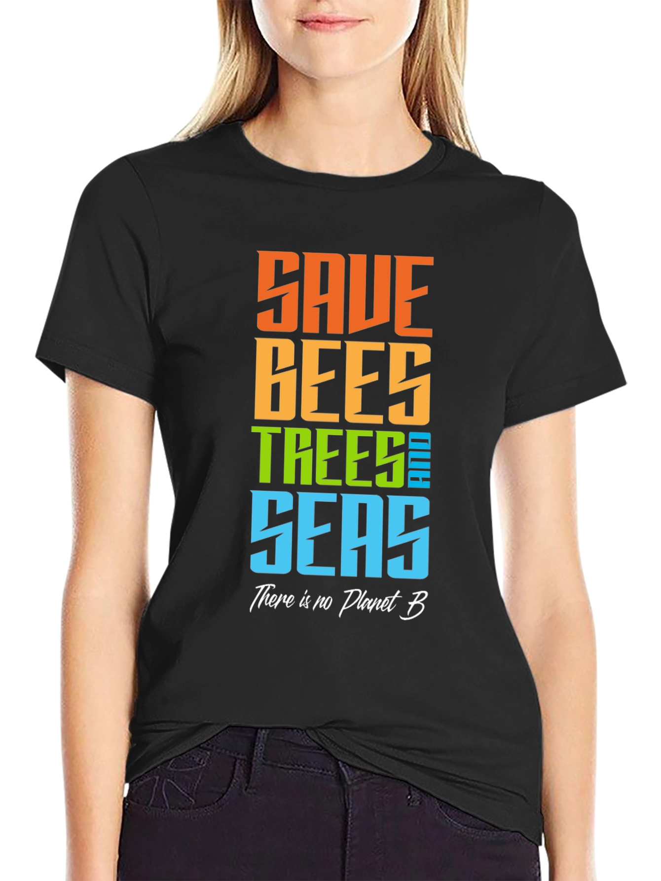Save Bees Trees Seas Graphic T-Shirt
