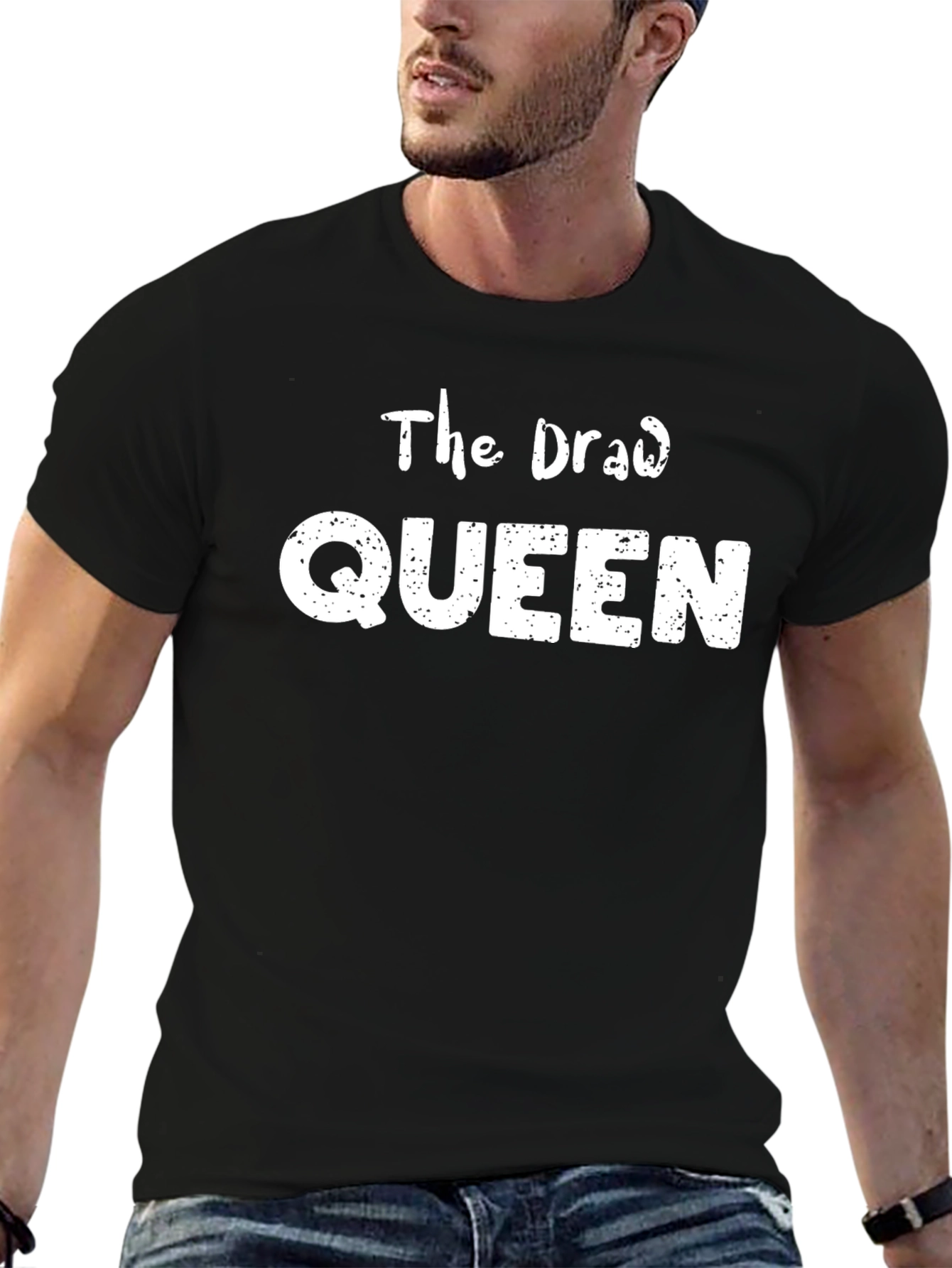 The Draw Queen Black Cotton Graphic Tee