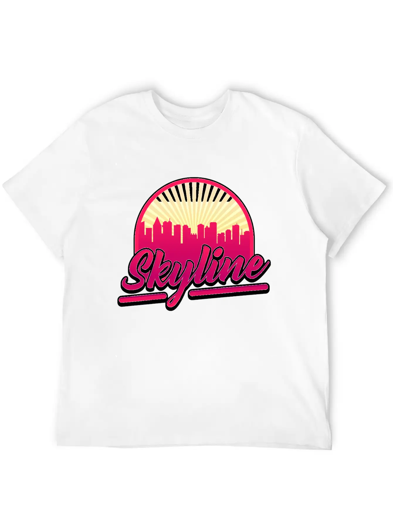 Skyline Red Building Cool Gift Lightweight Cotton T-Shirt – Daily Comfort Graphic Shirt